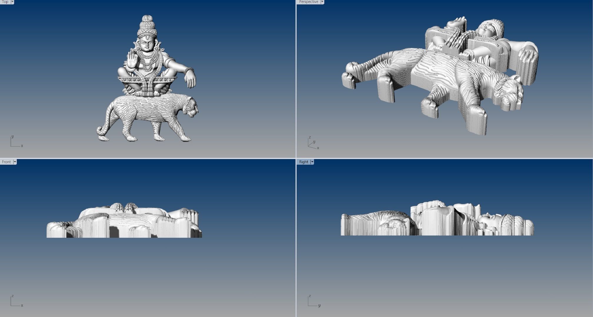 AYYAPPAN WITH TIGER 3D print model_8
