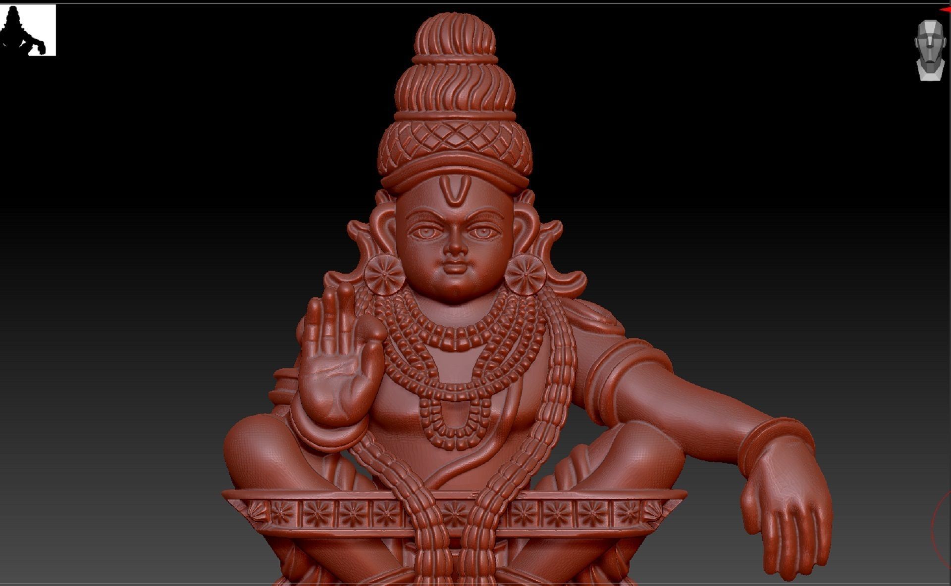 AYYAPPAN WITH TIGER 3D print model_2