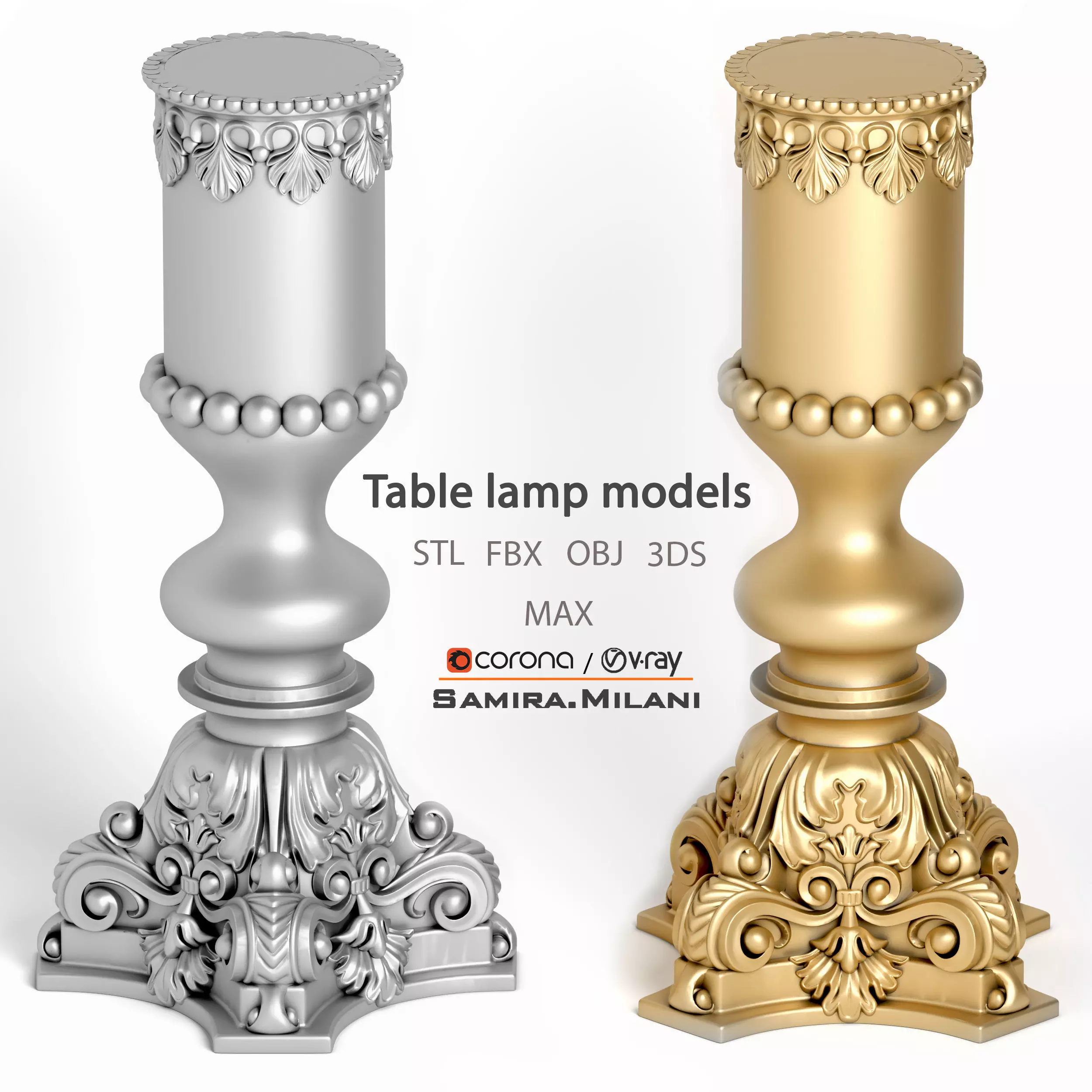 Table Lamp Model 1 3D model_0