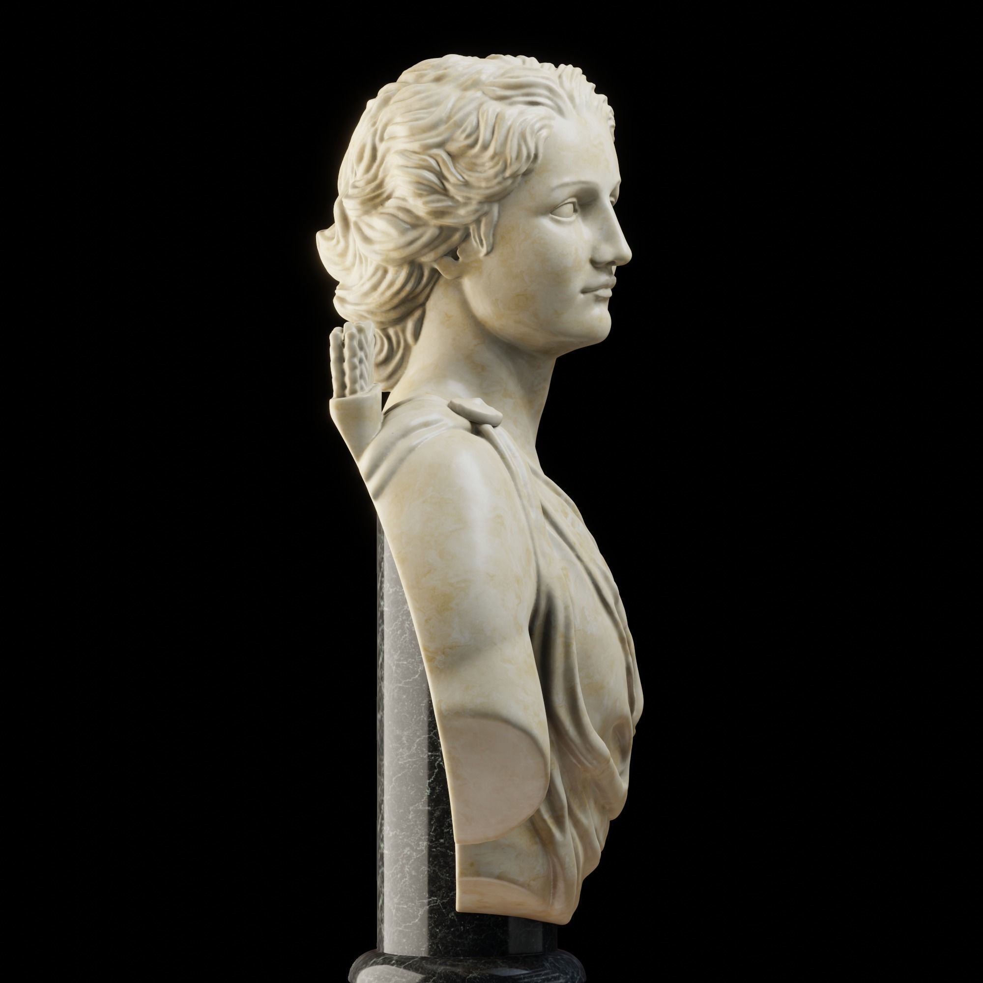 Apollo Bust 3D print model_6