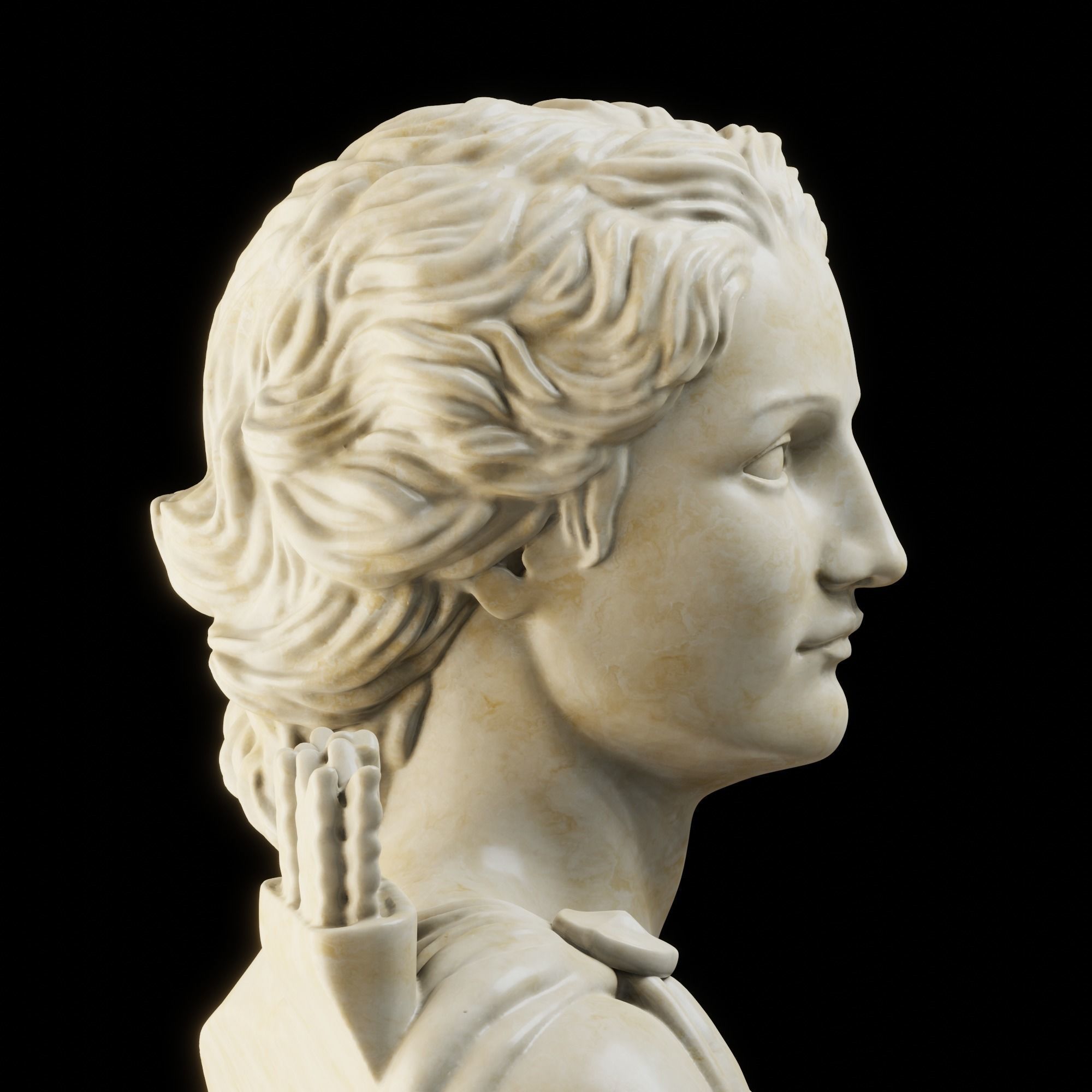Apollo Bust 3D print model_7
