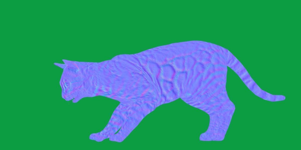 Bengal Cat Low-poly 3D model_26