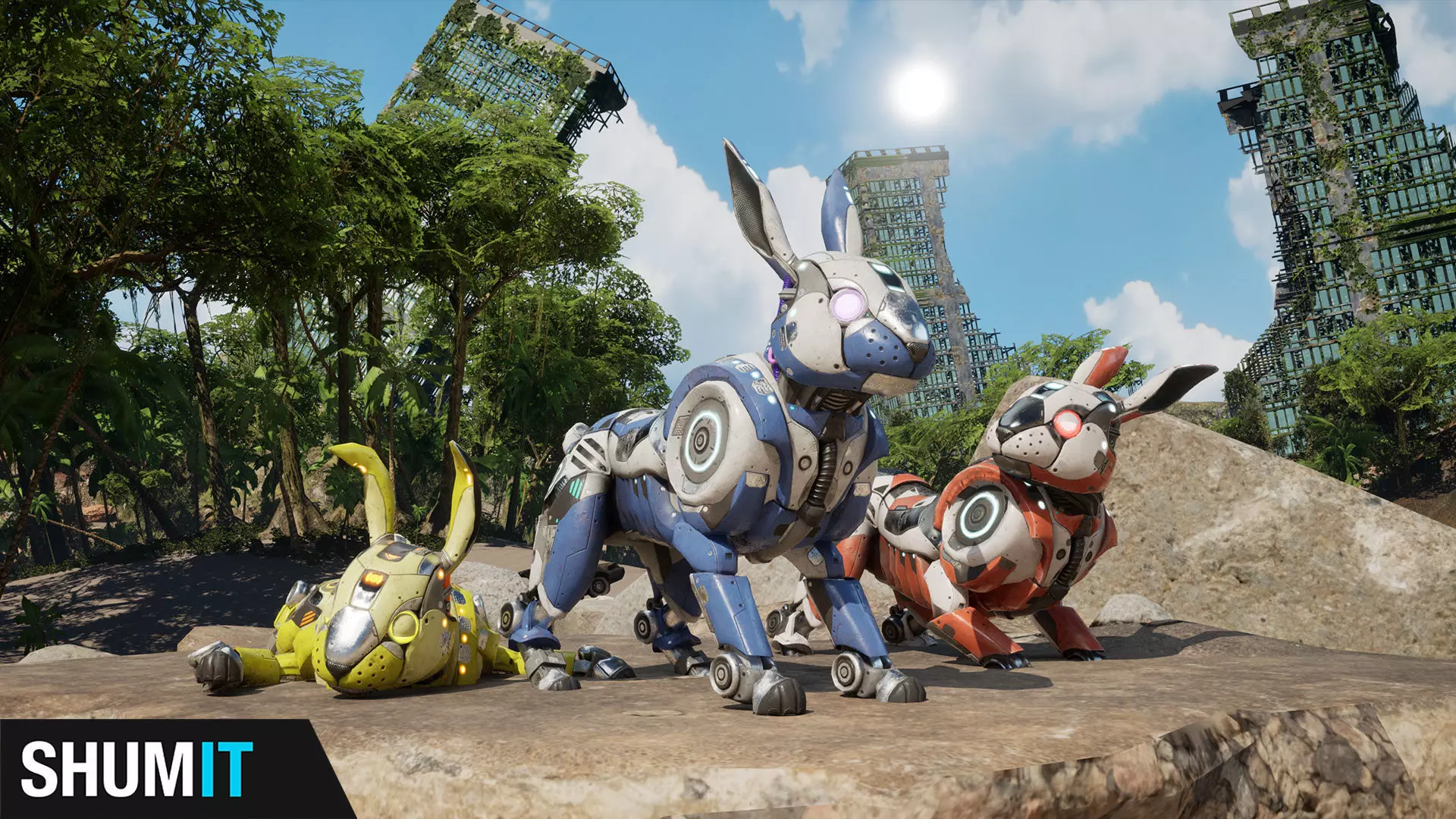 SciFi Rabbit Low-poly 3D model_0