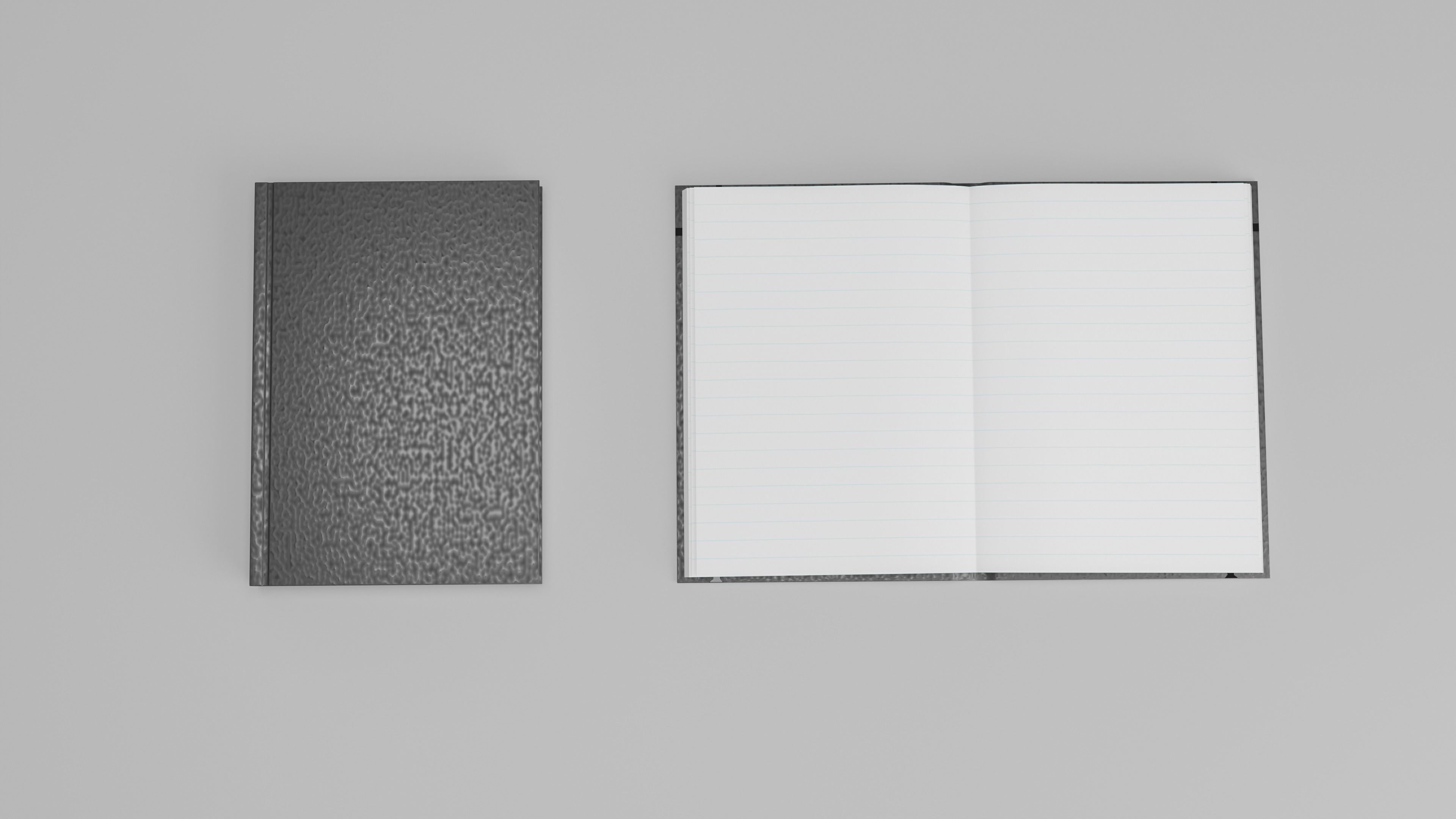 Hardcover Notebook Journal Two 3D models included Low-poly 3D model_1