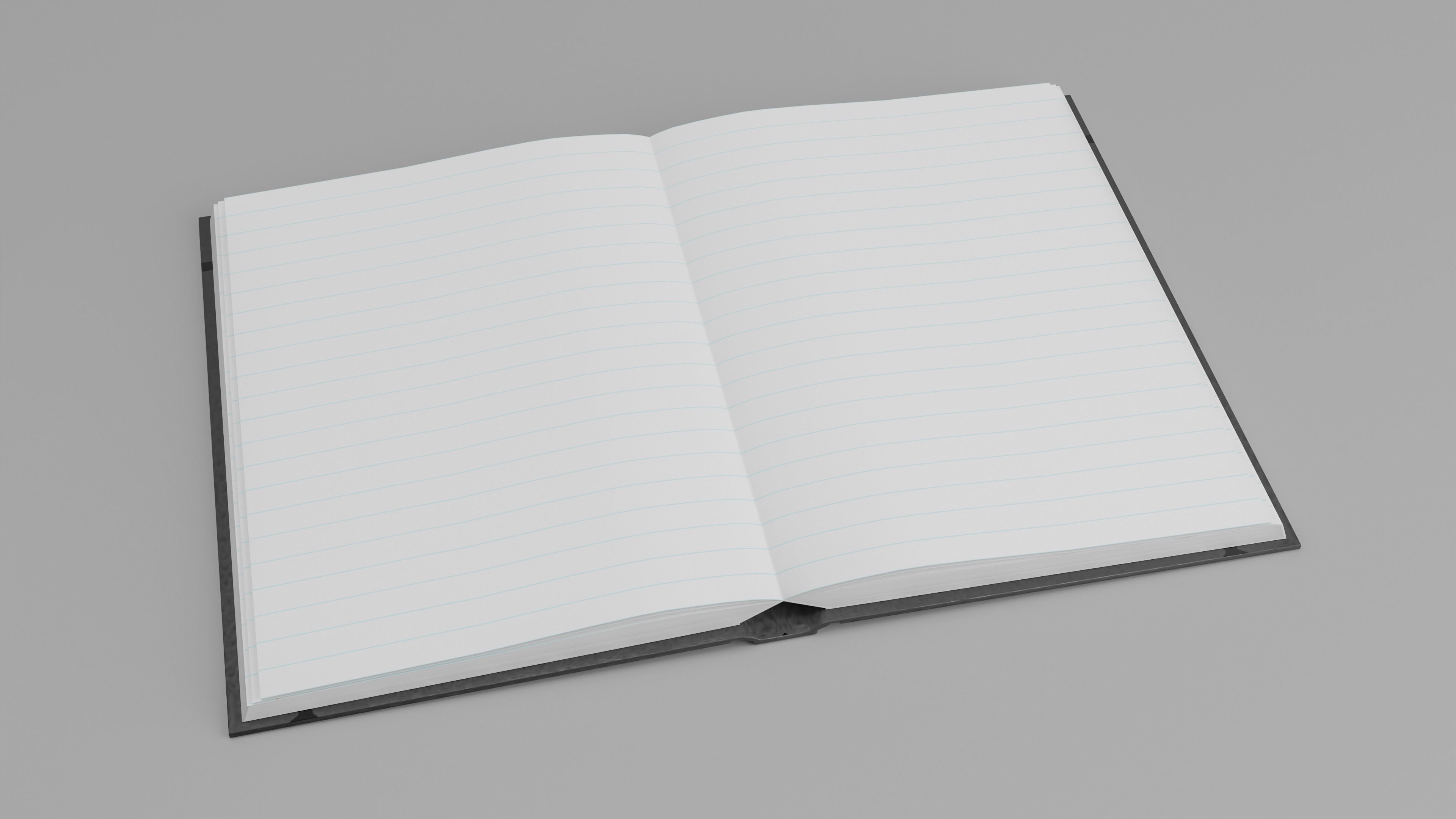 Hardcover Notebook Journal Two 3D models included Low-poly 3D model_2