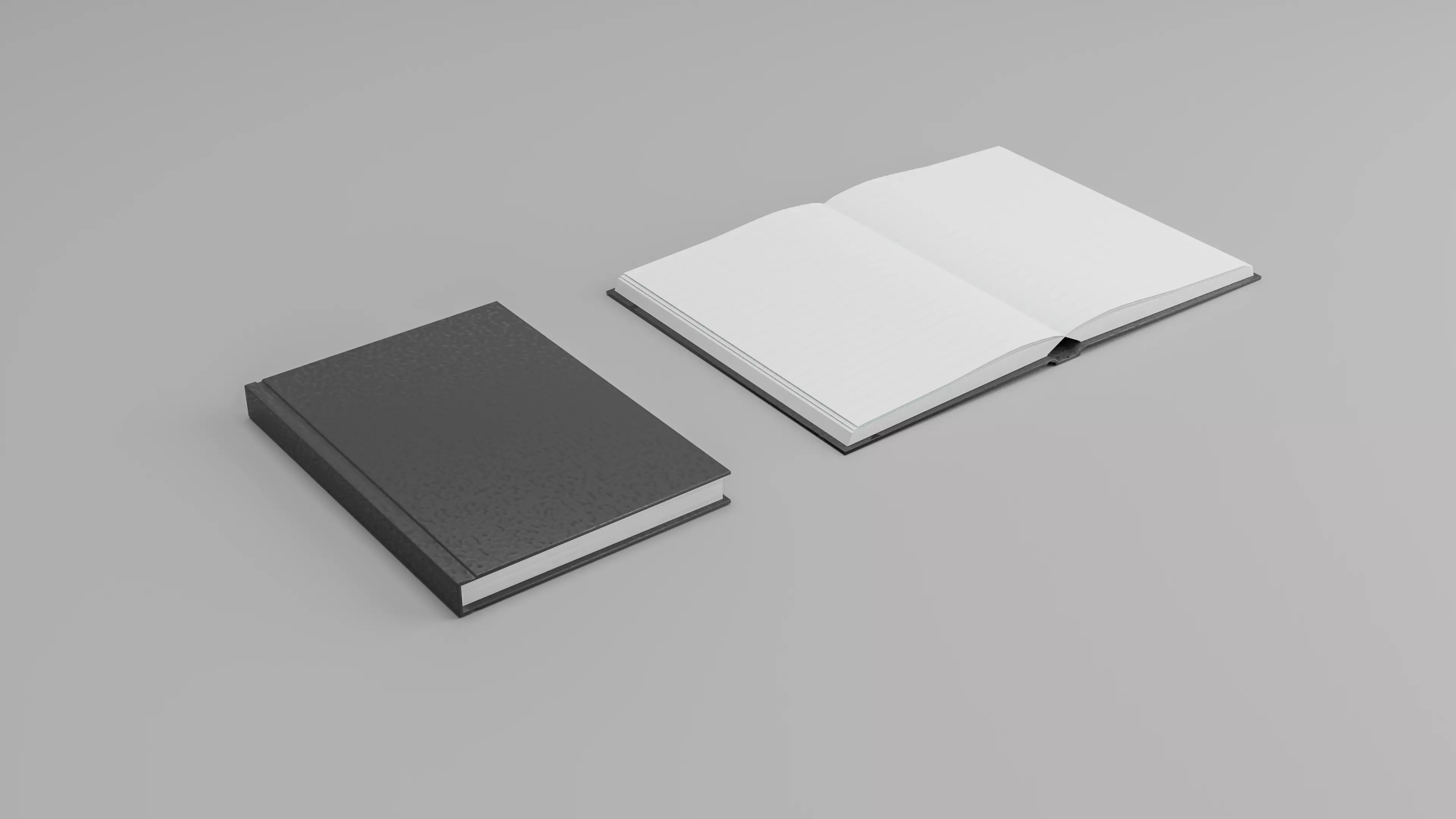 Hardcover Notebook Journal Two 3D models included Low-poly 3D model_0