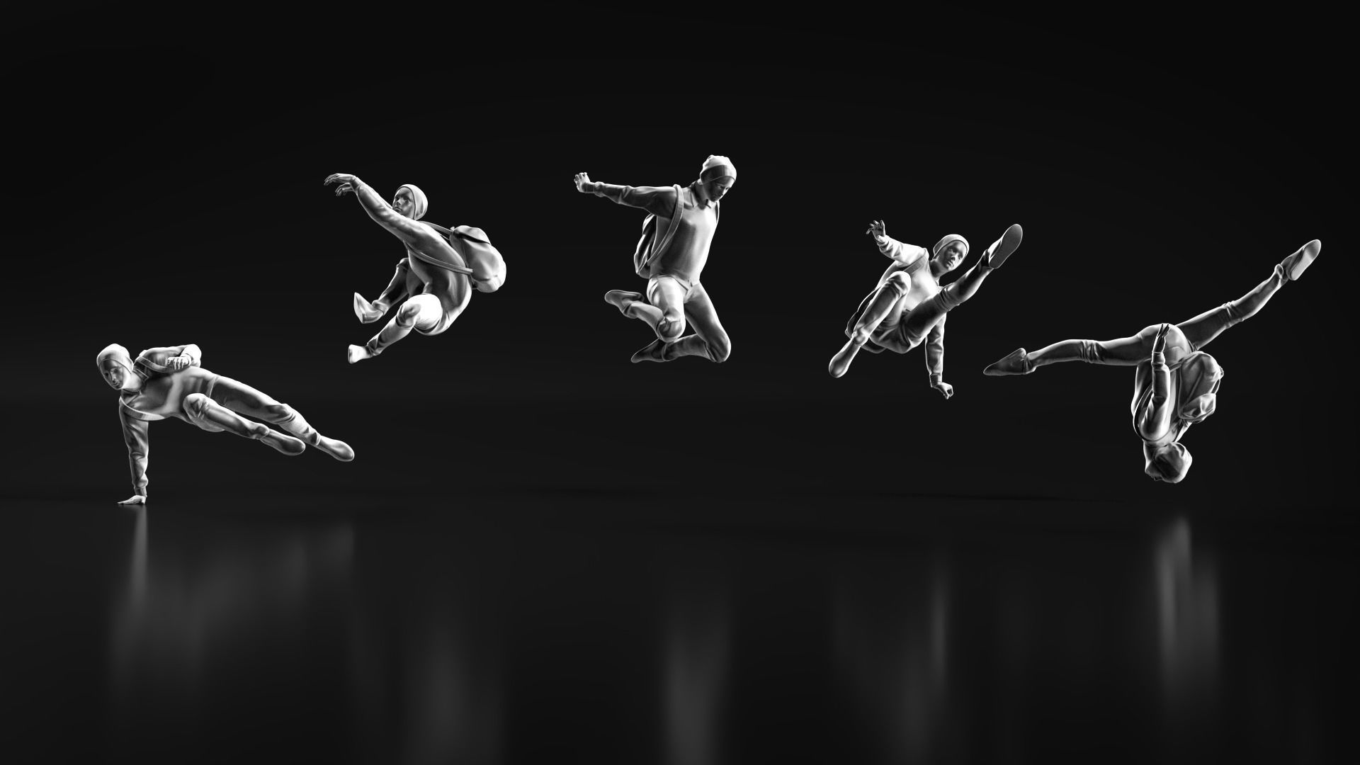 Parkour Boy 3D print model_3