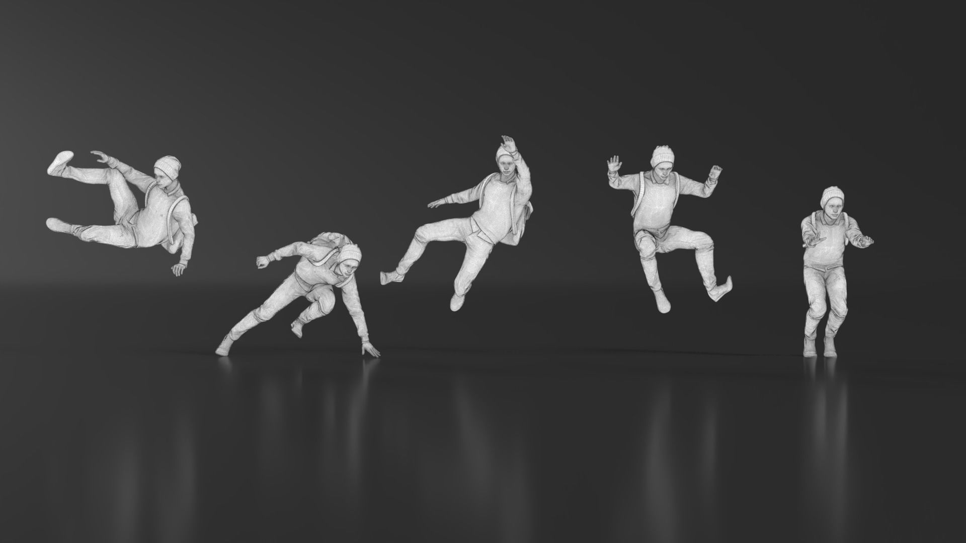 Parkour Boy 3D print model_14