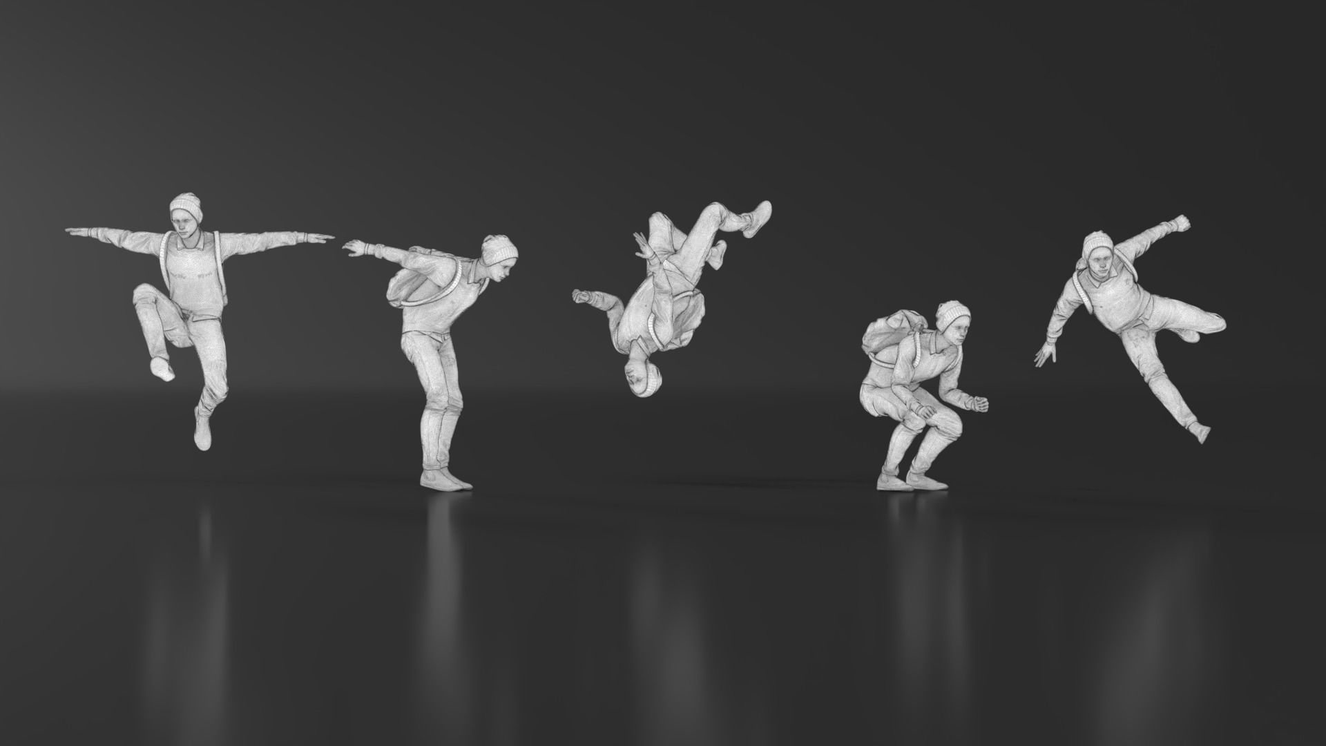 Parkour Boy 3D print model_11