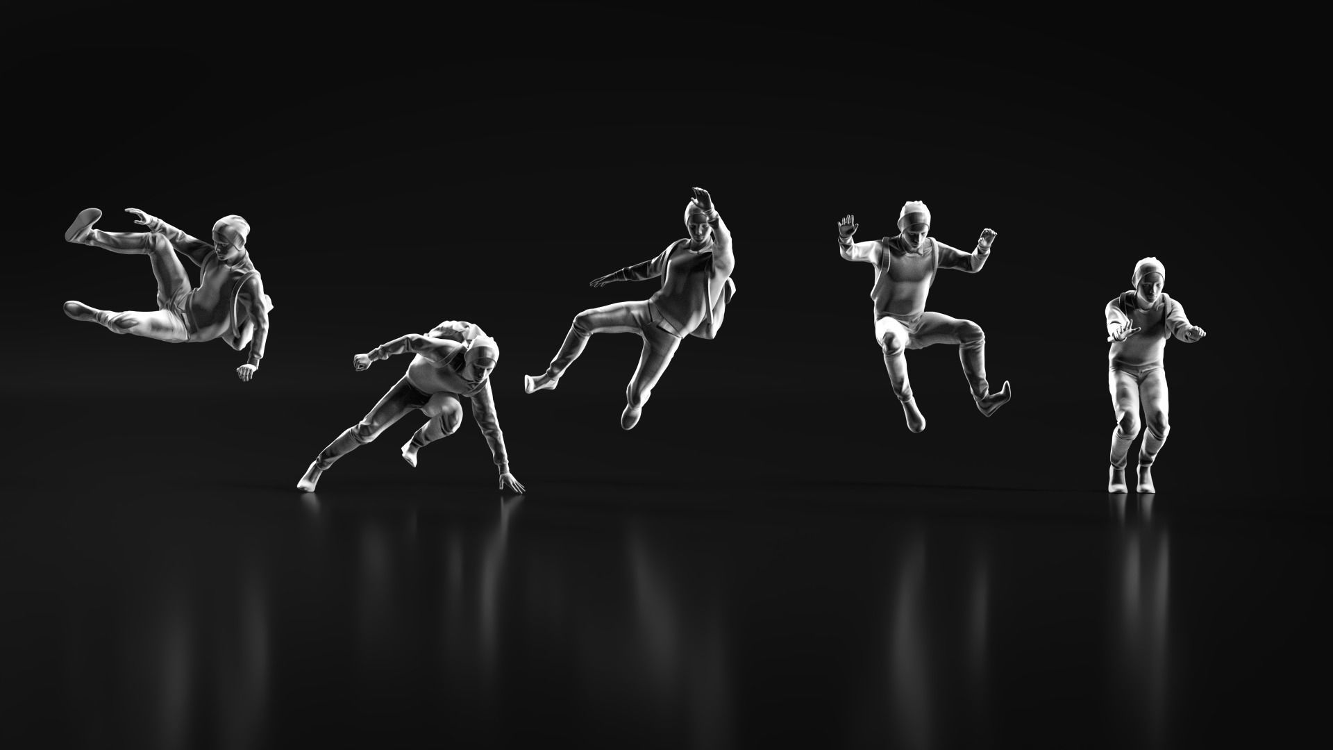 Parkour Boy 3D print model_6