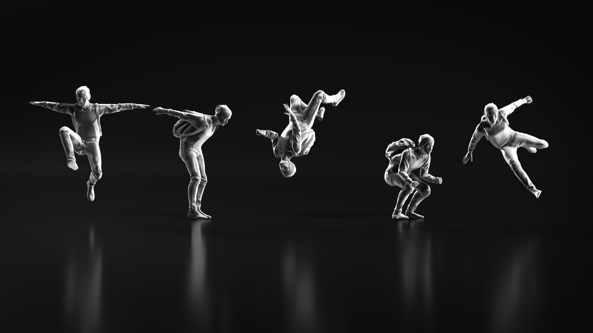 Parkour Boy 3D print model_5