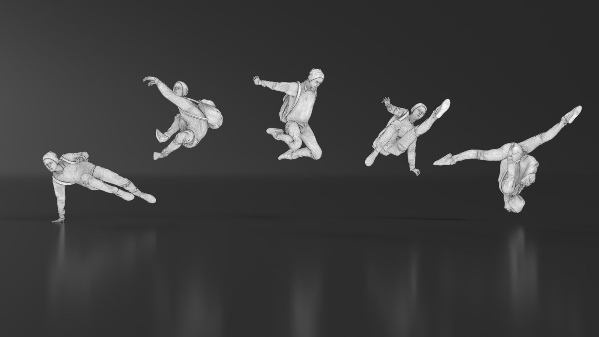 Parkour Boy 3D print model_10