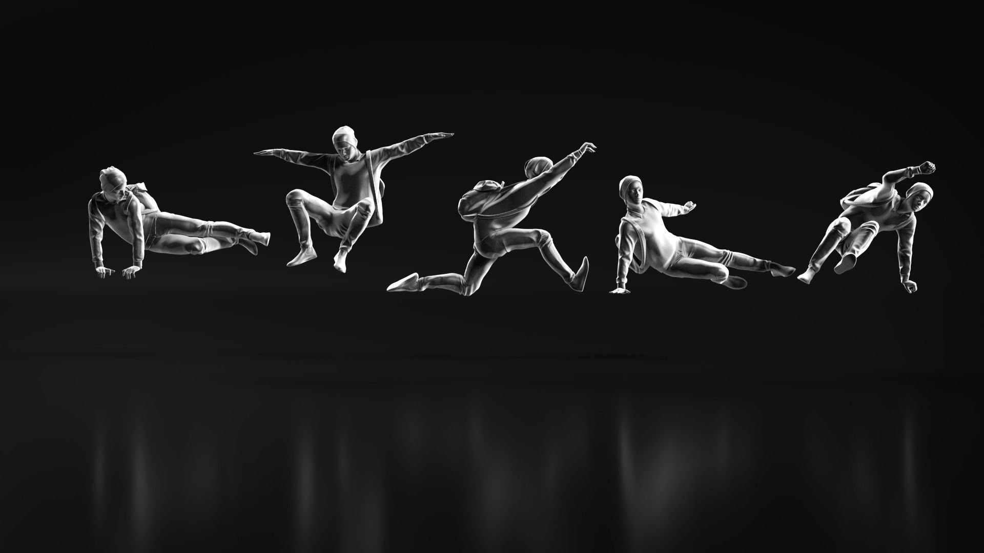 Parkour Boy 3D print model_4