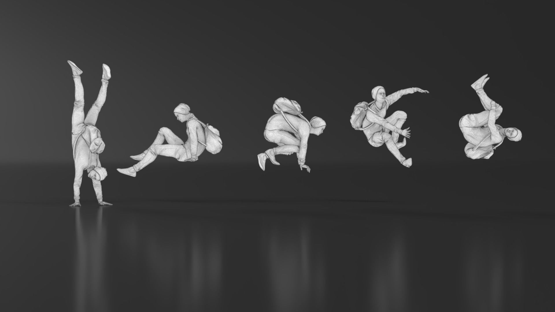 Parkour Boy 3D print model_12