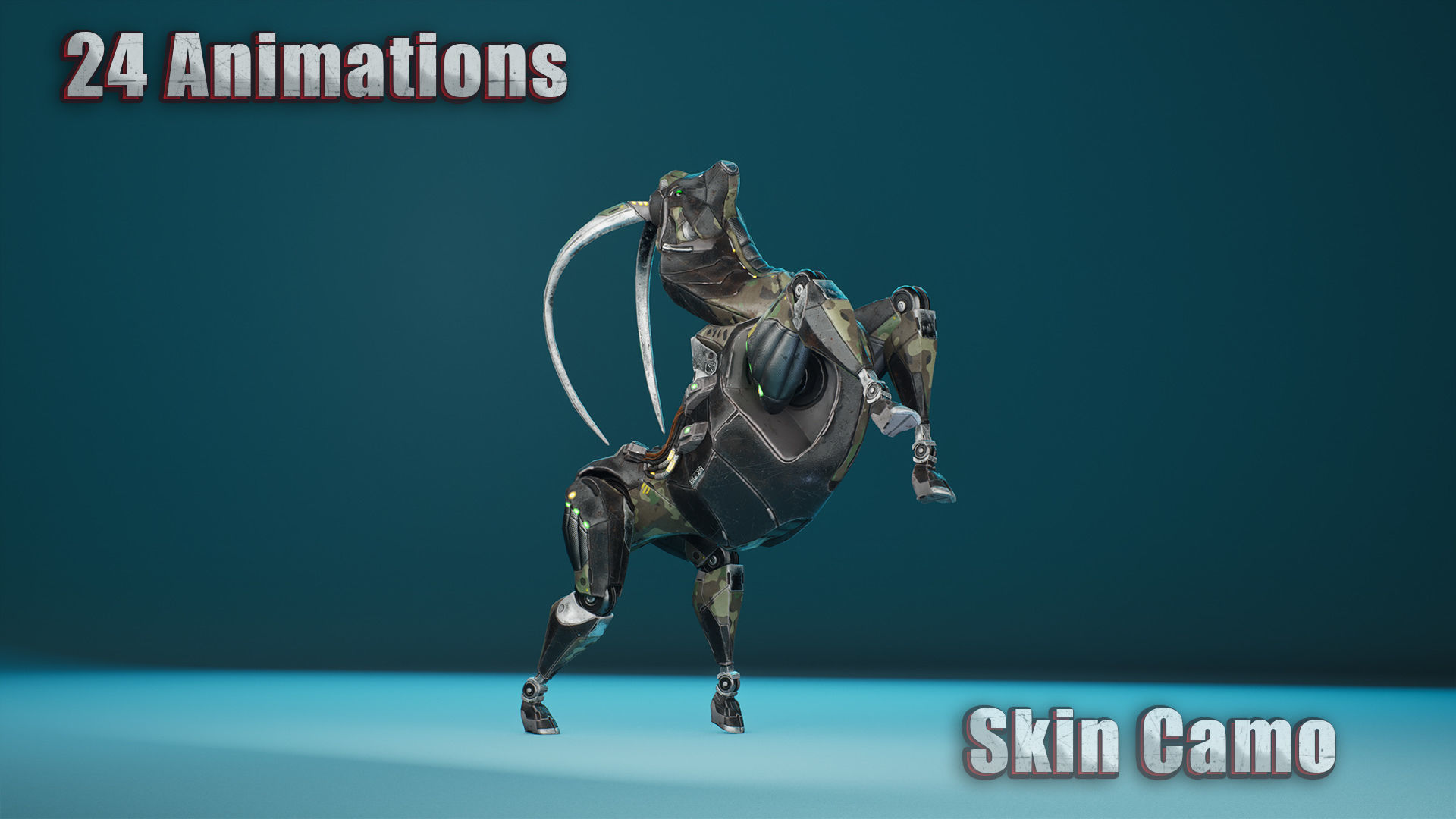 SciFi Goat Low-poly 3D model_7