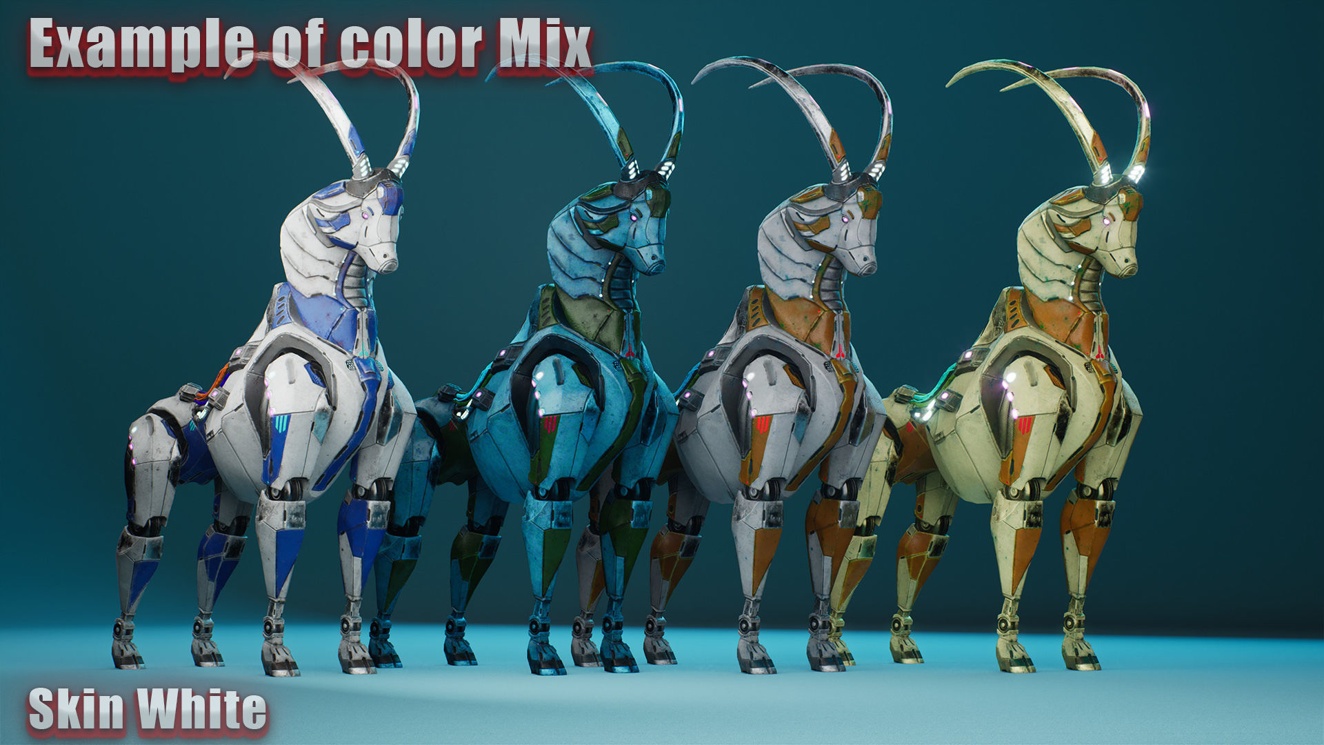 SciFi Goat Low-poly 3D model_11