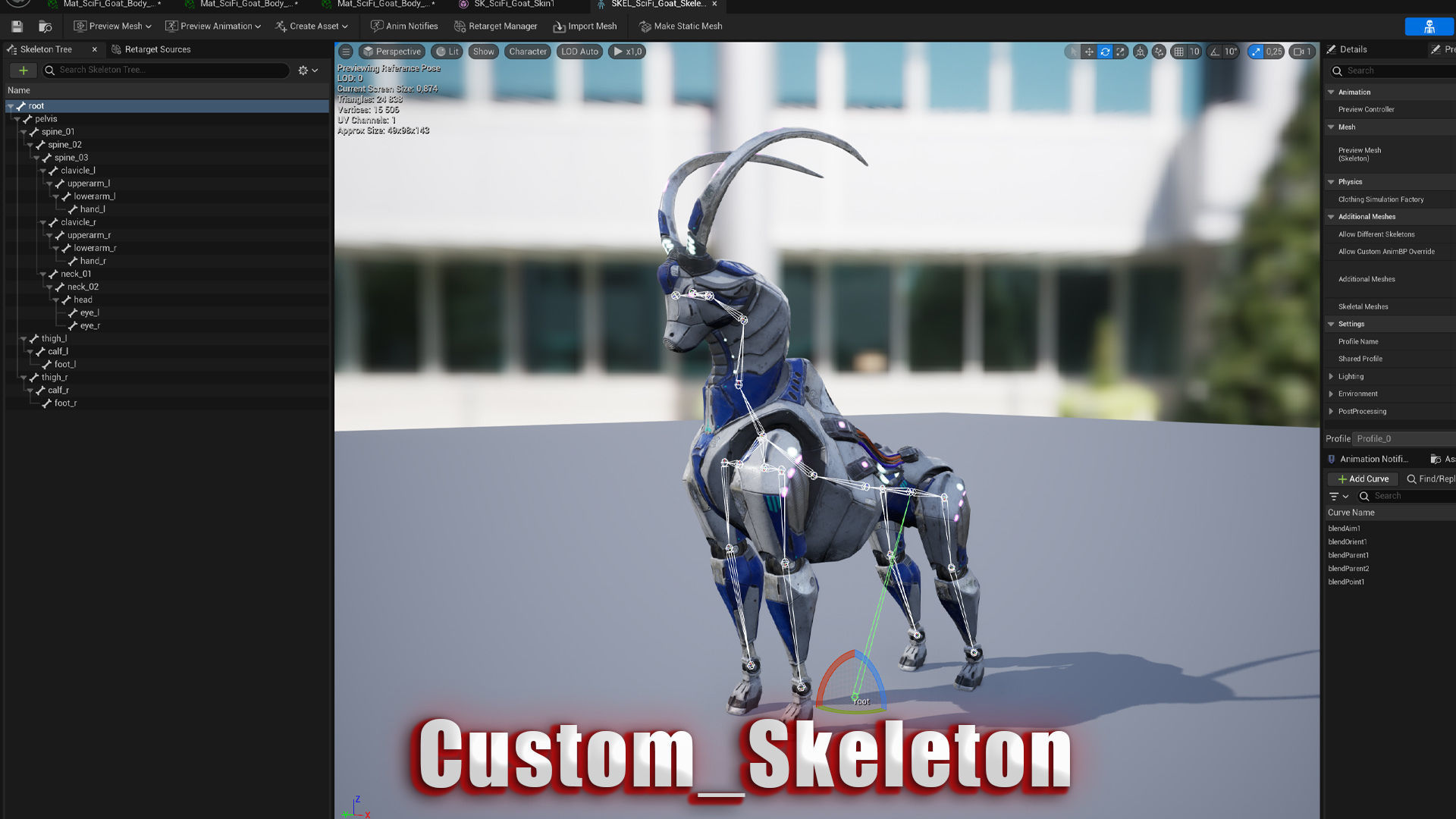 SciFi Goat Low-poly 3D model_12