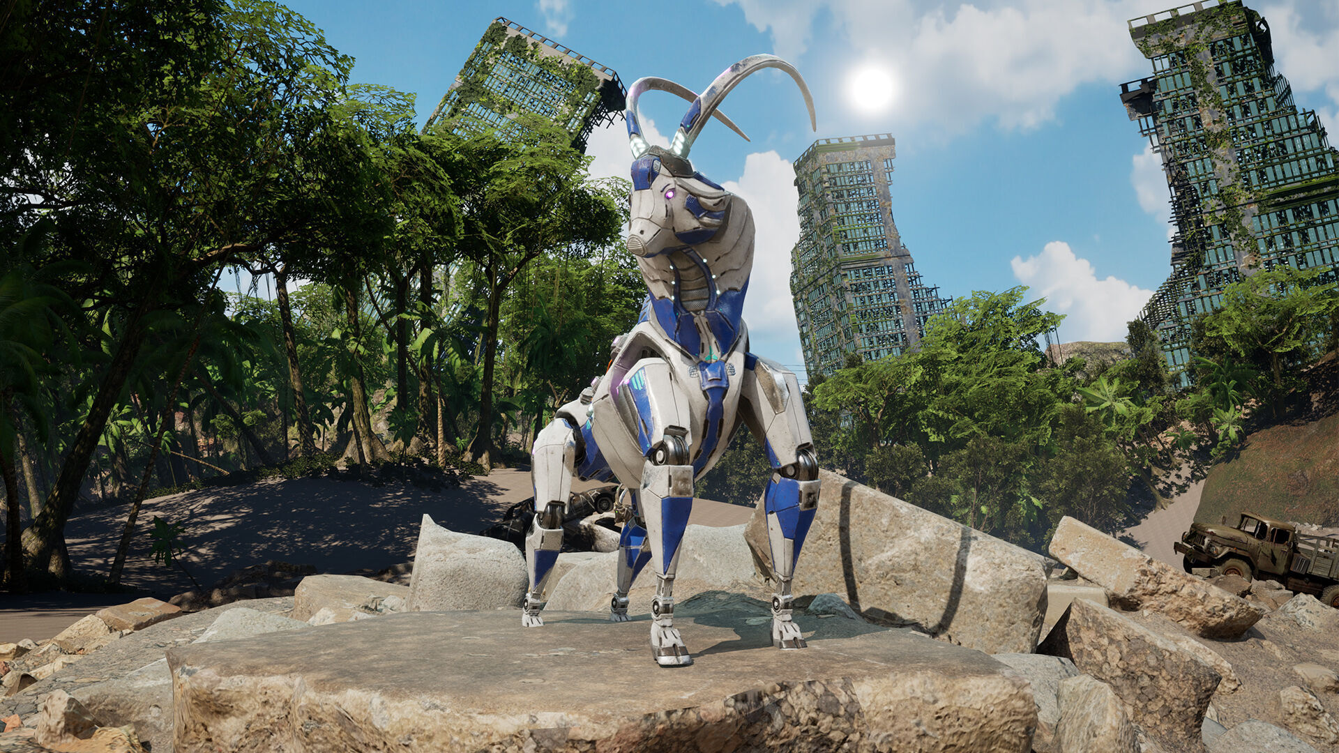 SciFi Goat Low-poly 3D model_2