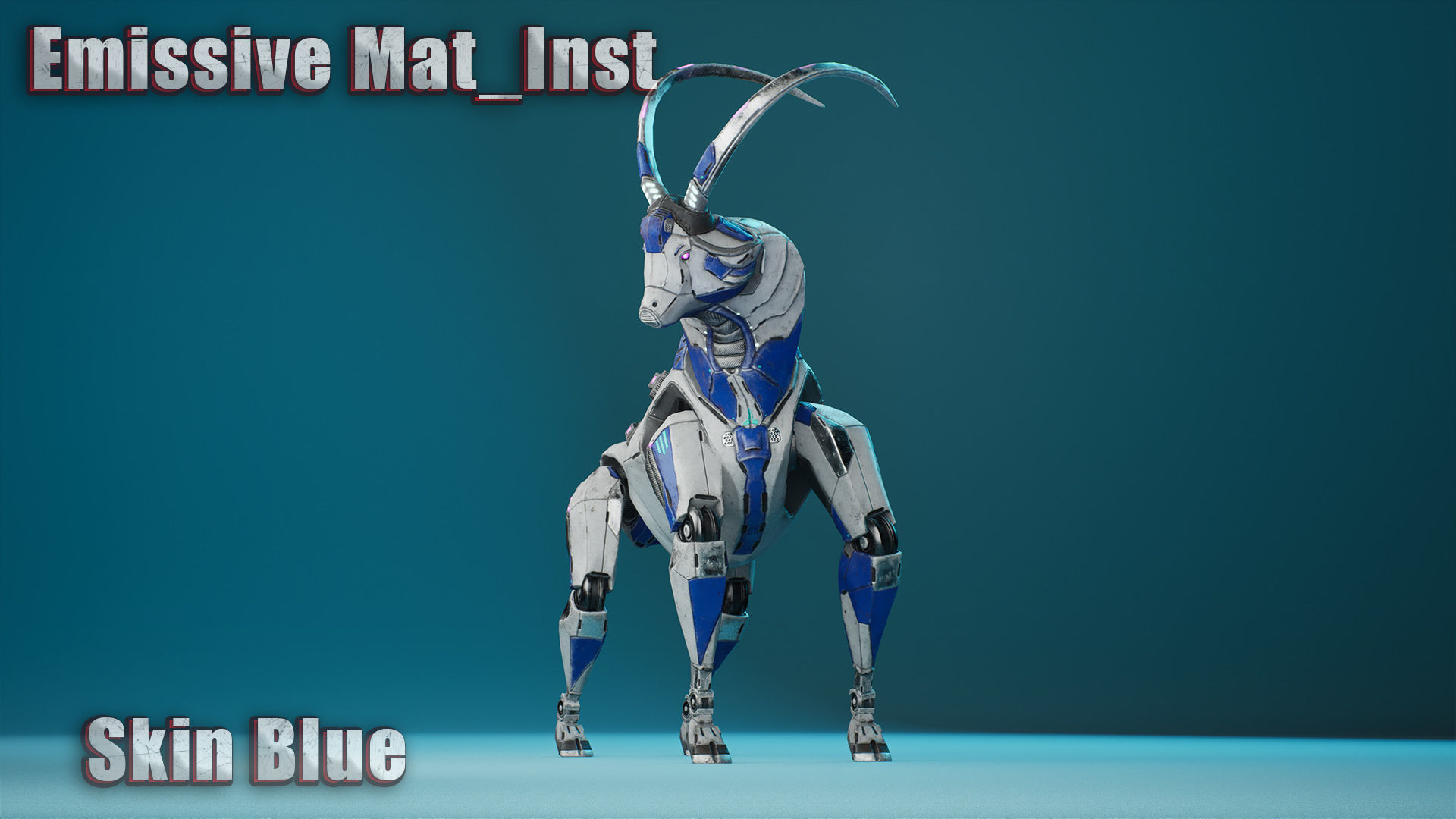 SciFi Goat Low-poly 3D model_8