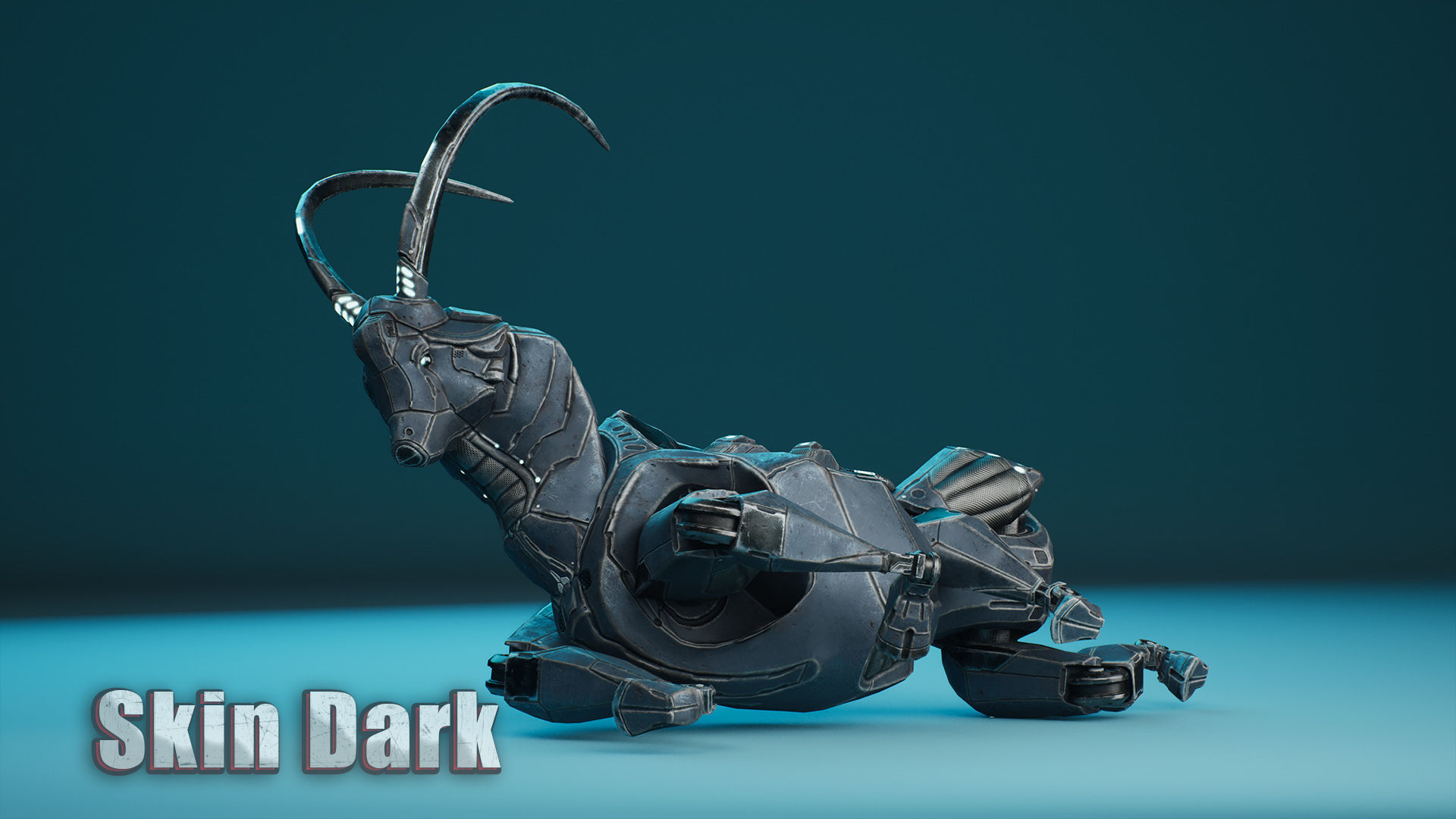 SciFi Goat Low-poly 3D model_10