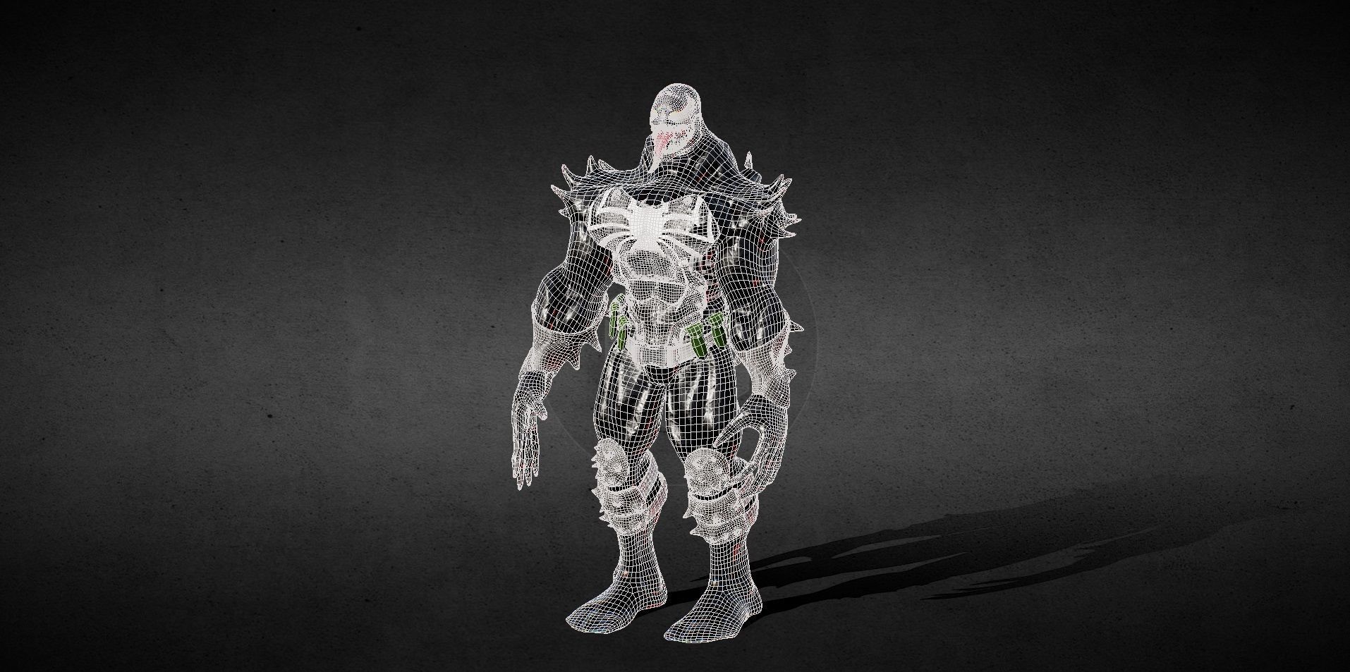 Armored Venom Low-poly 3D model_1
