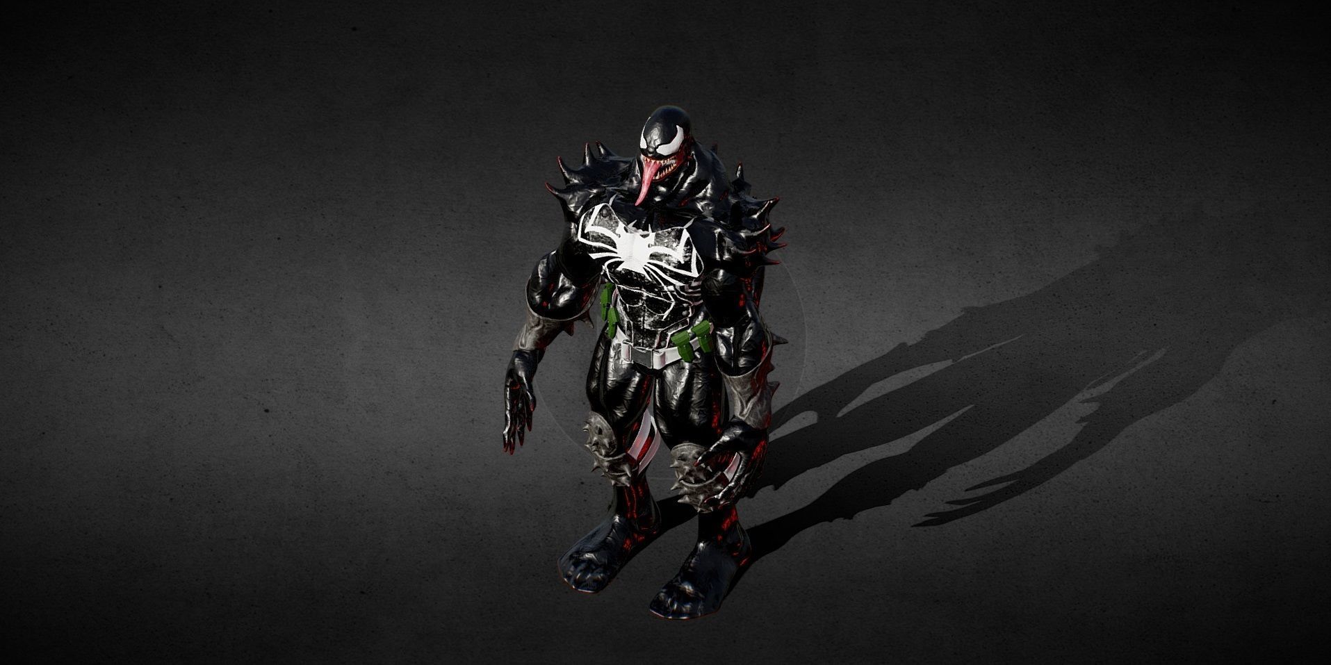 Armored Venom Low-poly 3D model_2