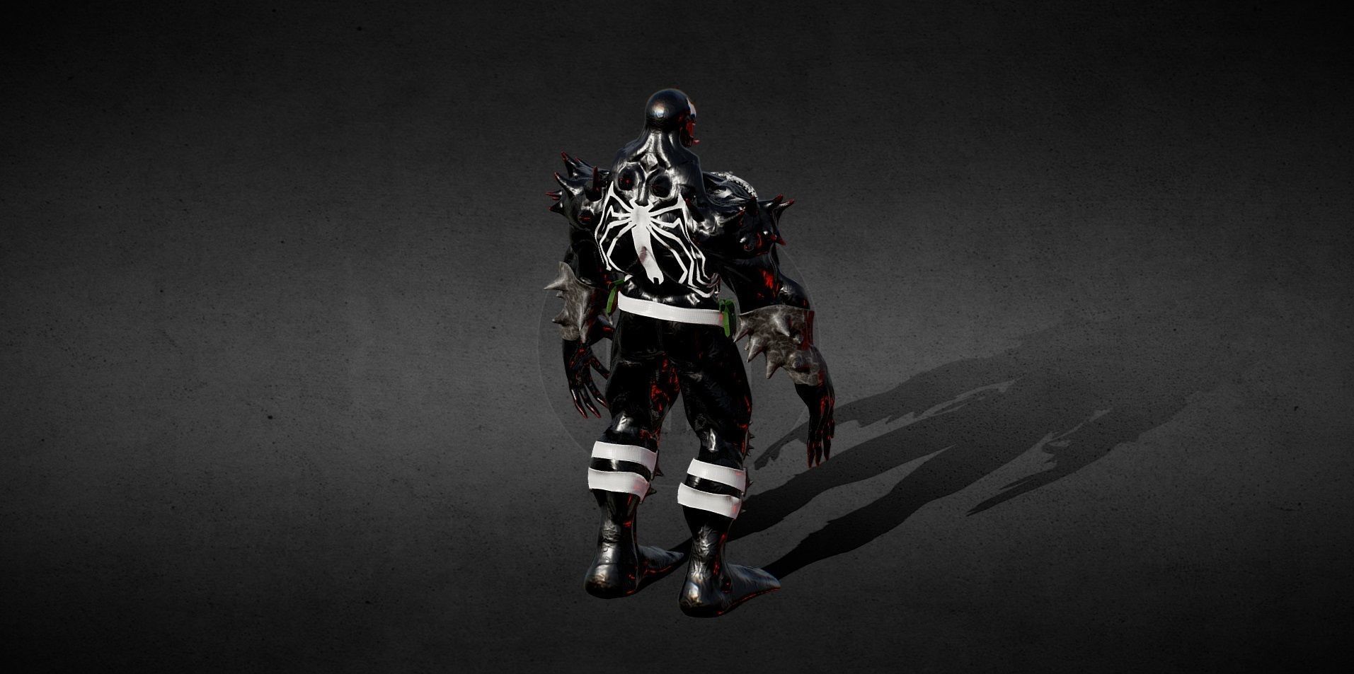 Armored Venom Low-poly 3D model_3