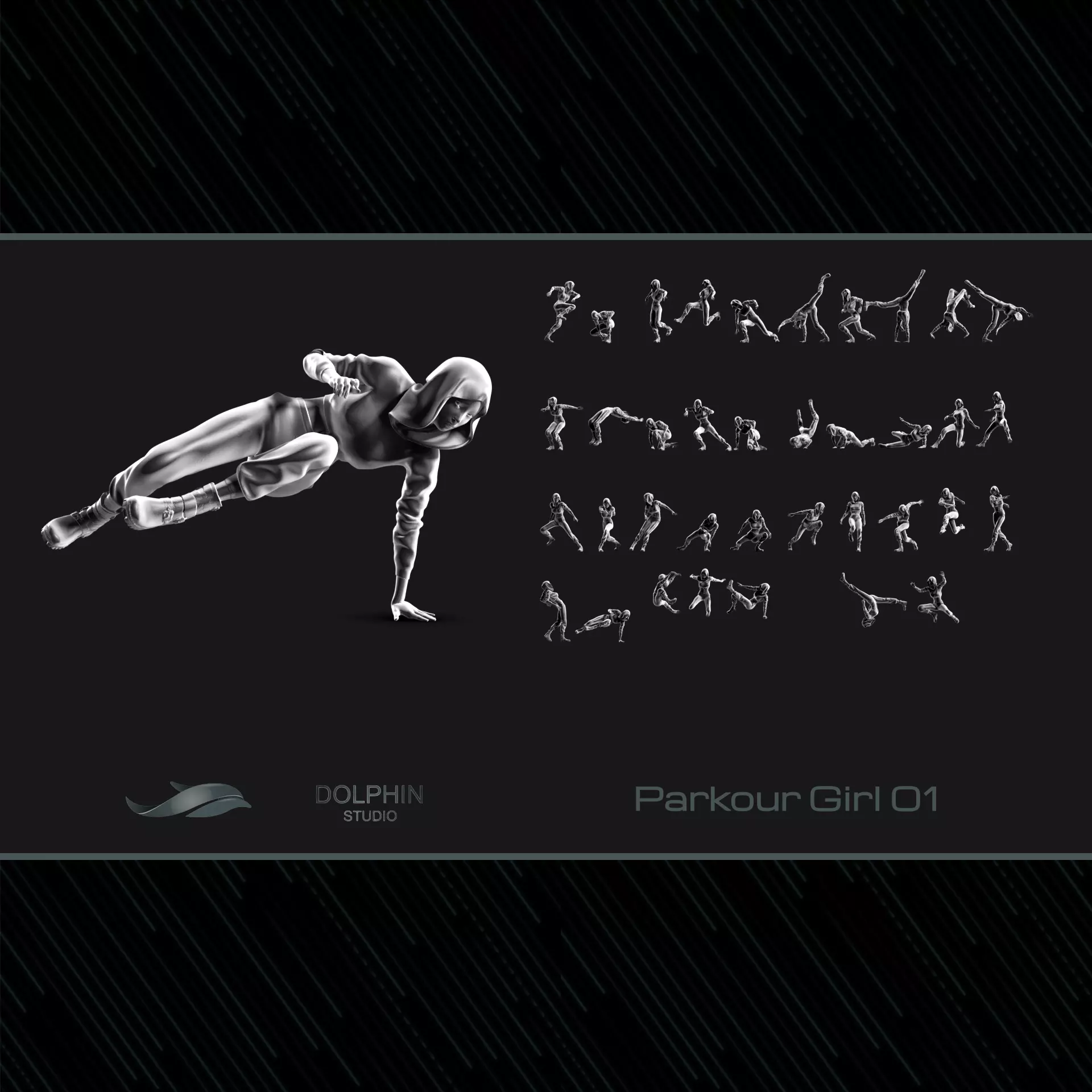 Parkour Girl 01 3D print model_0