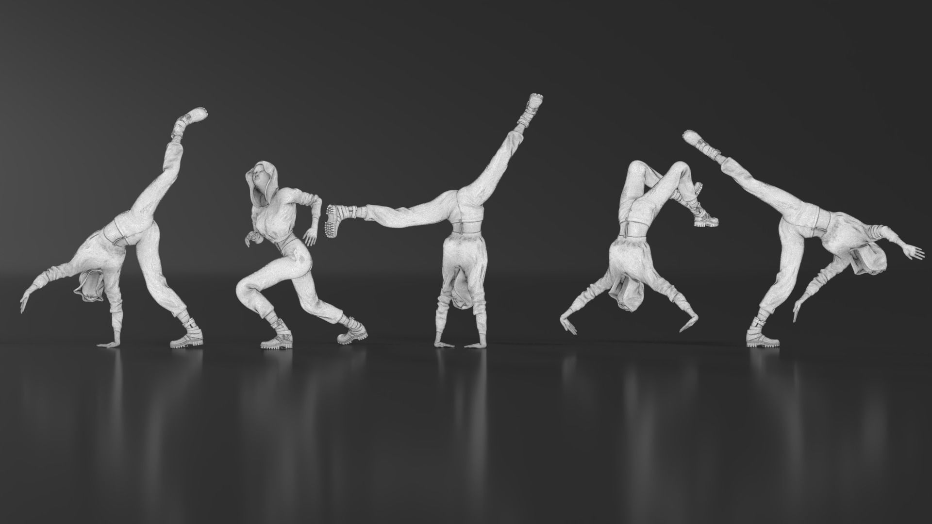 Parkour Girl 01 3D print model_14