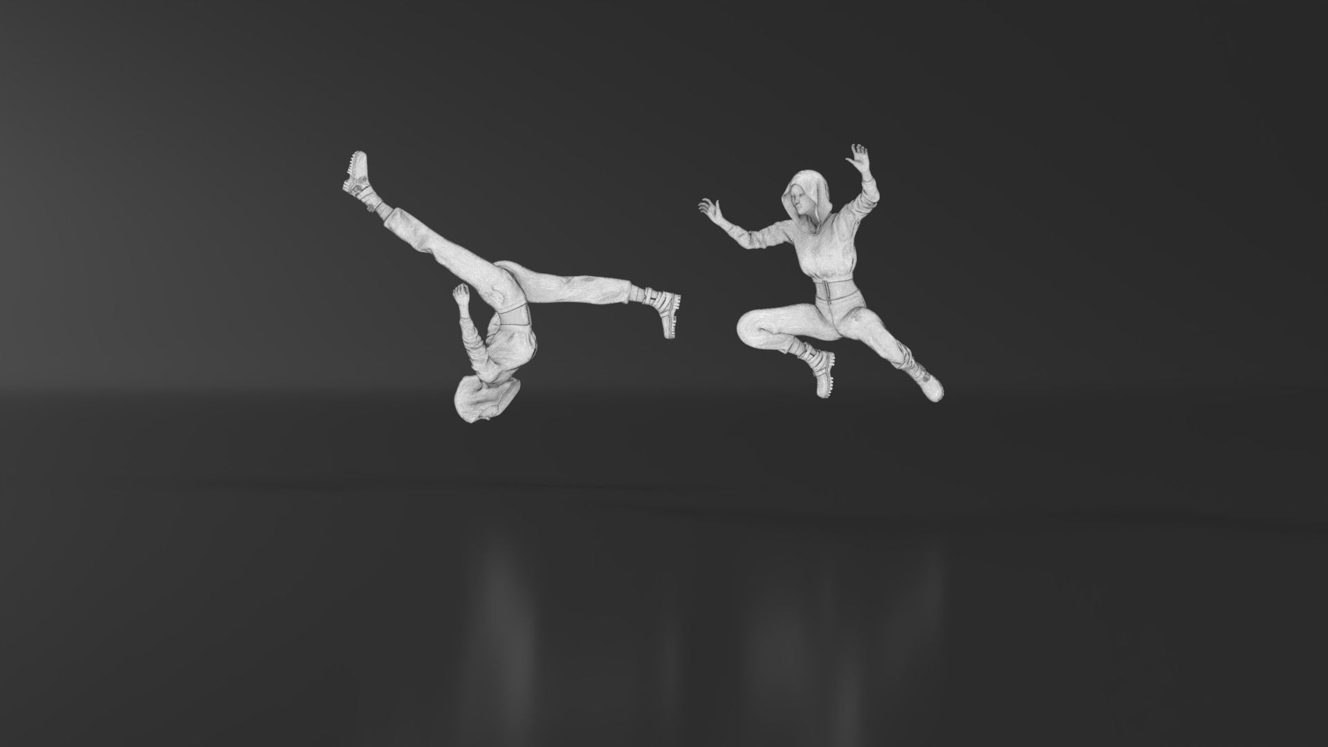 Parkour Girl 01 3D print model_20