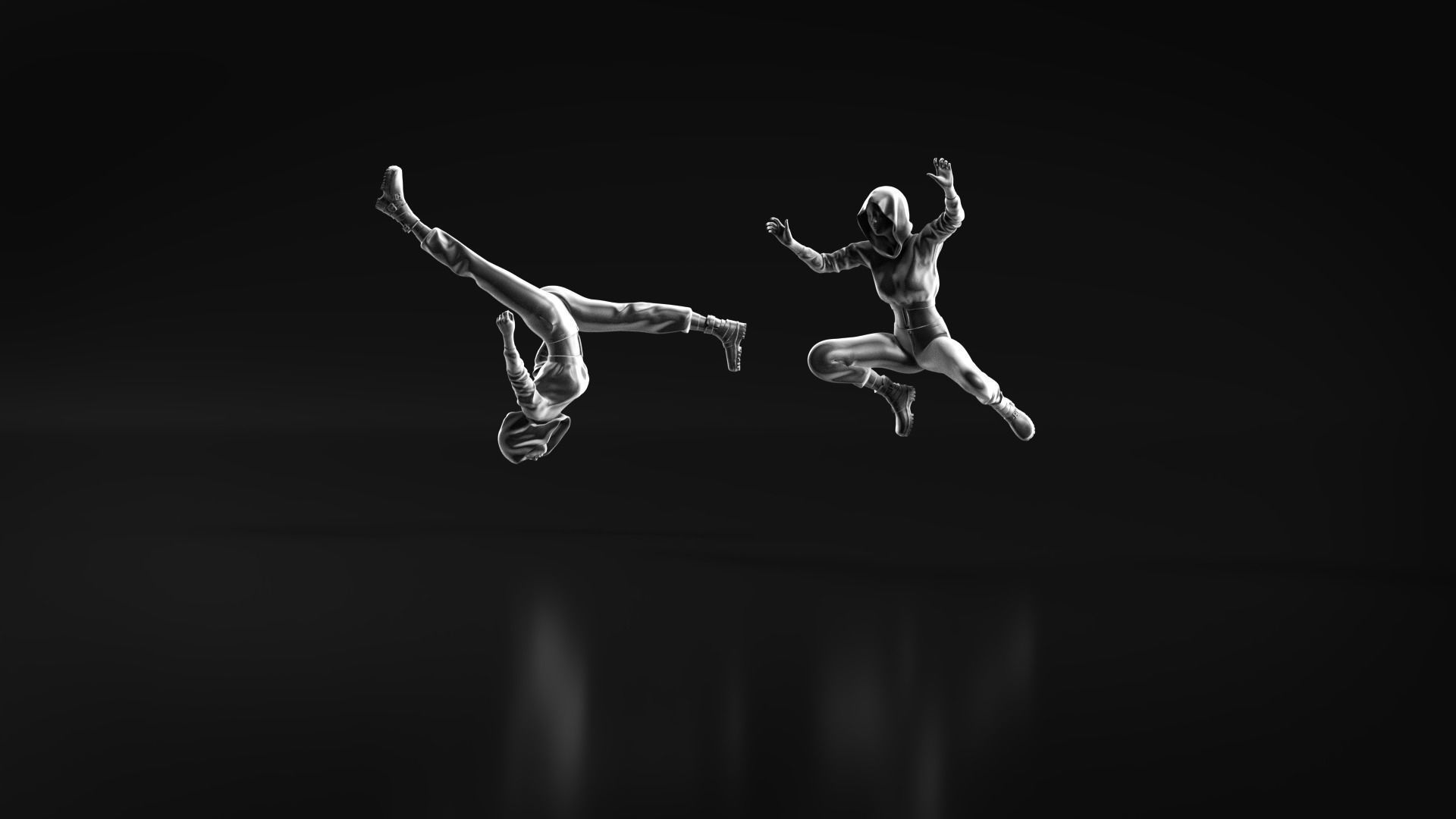 Parkour Girl 01 3D print model_11
