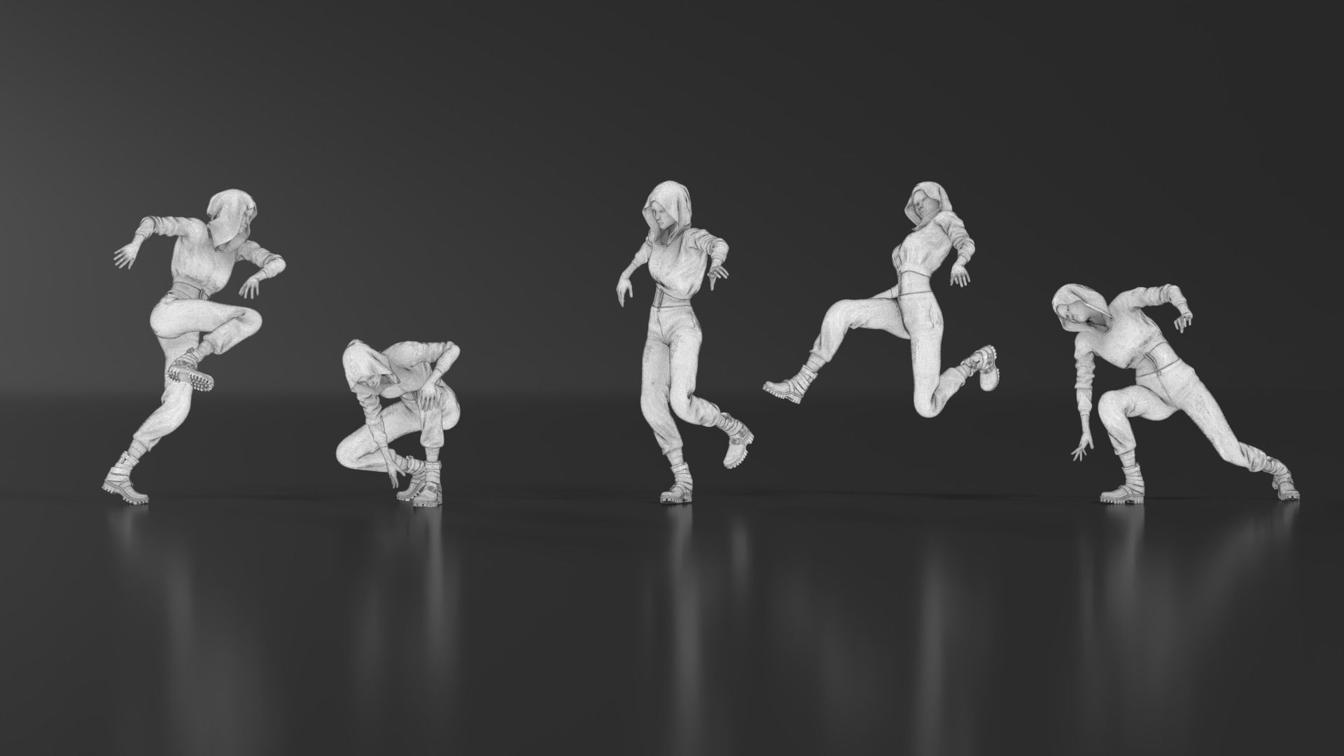 Parkour Girl 01 3D print model_13