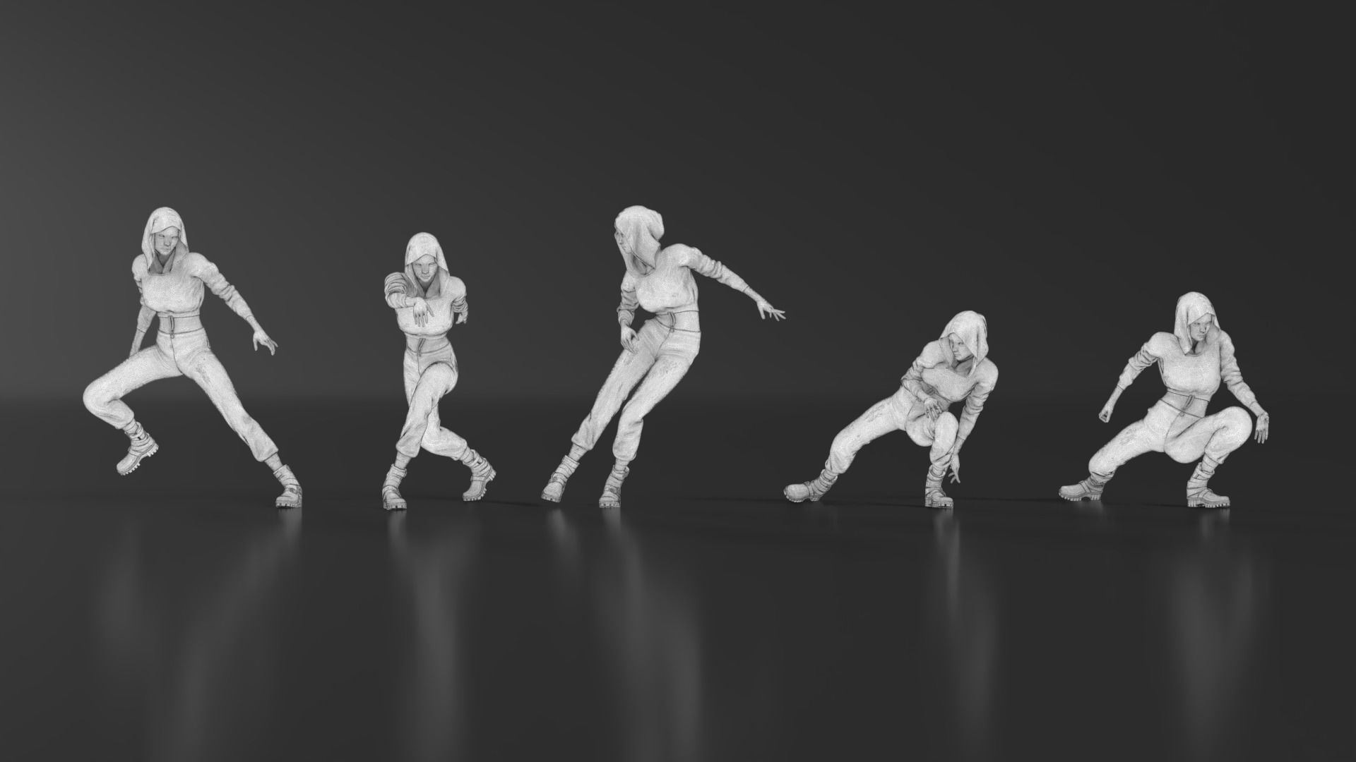 Parkour Girl 01 3D print model_17