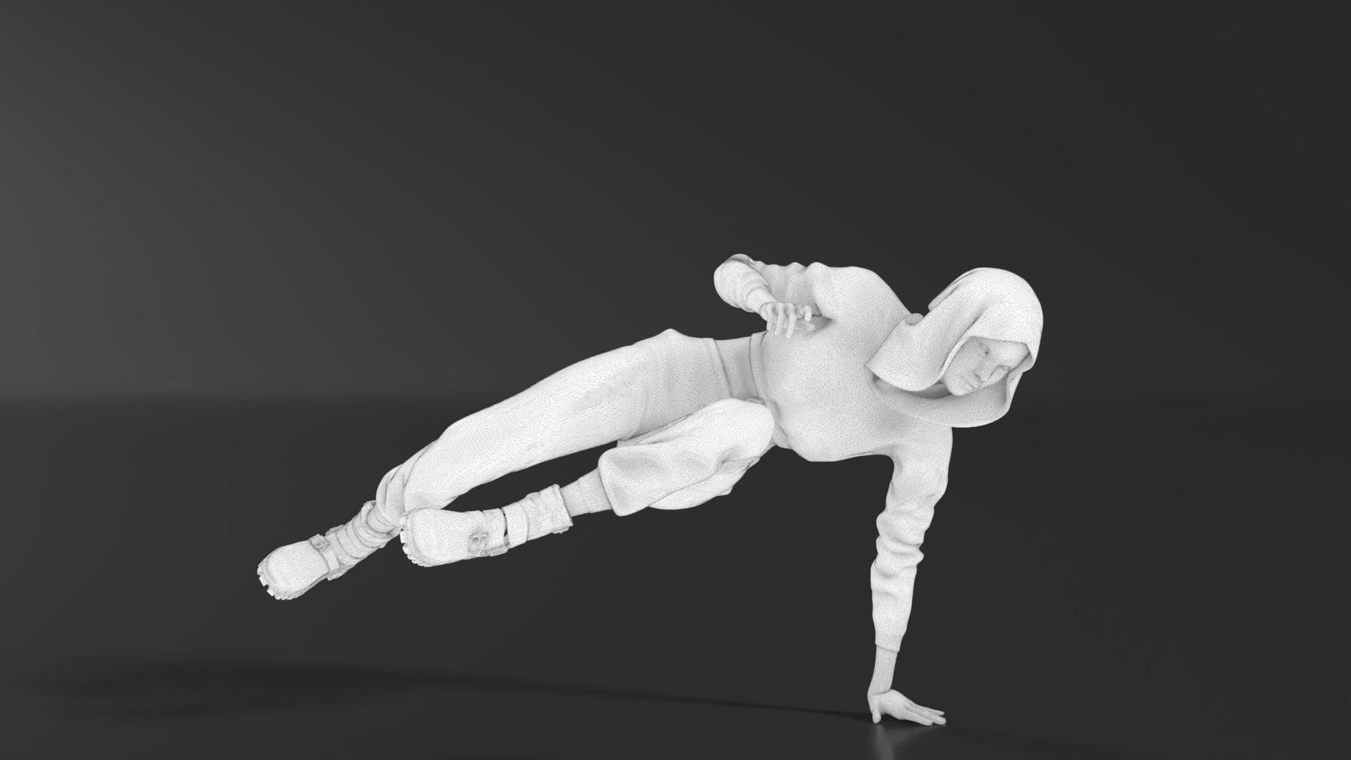 Parkour Girl 01 3D print model_12