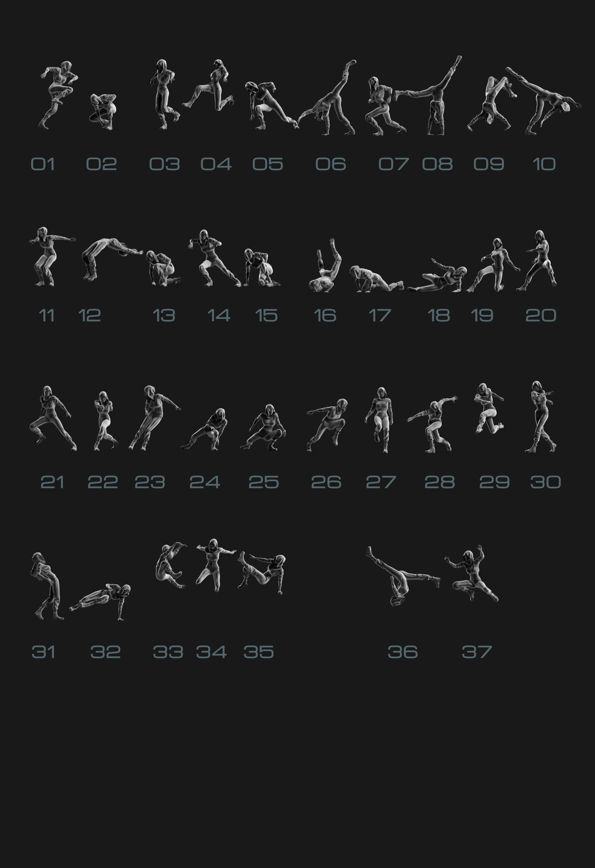 Parkour Girl 01 3D print model_1