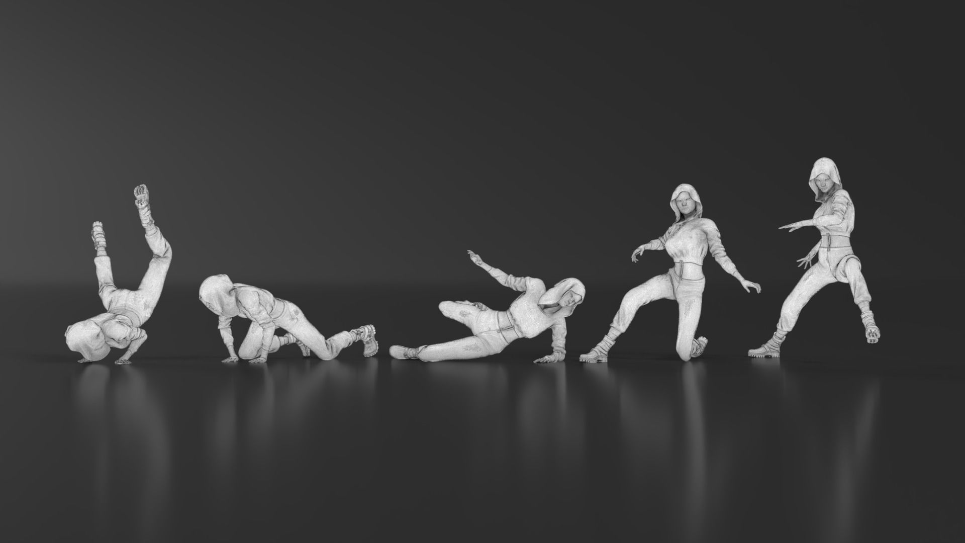 Parkour Girl 01 3D print model_16