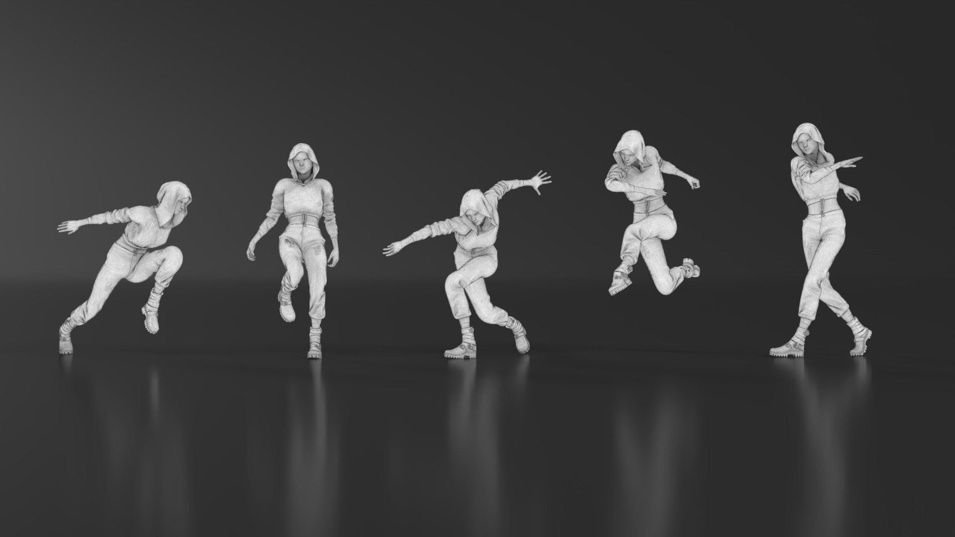 Parkour Girl 01 3D print model_18