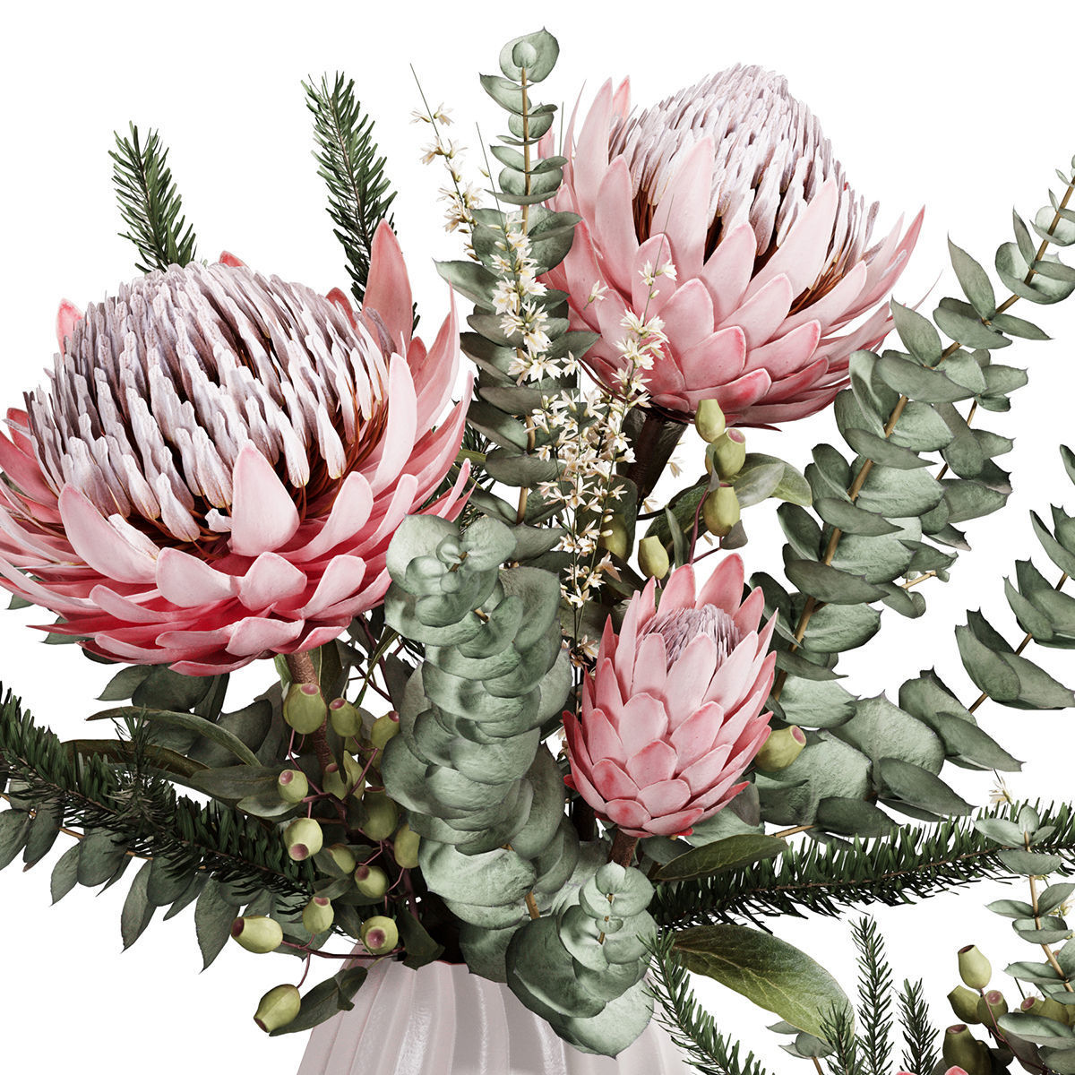 Flower In Vase 40 3D model_4