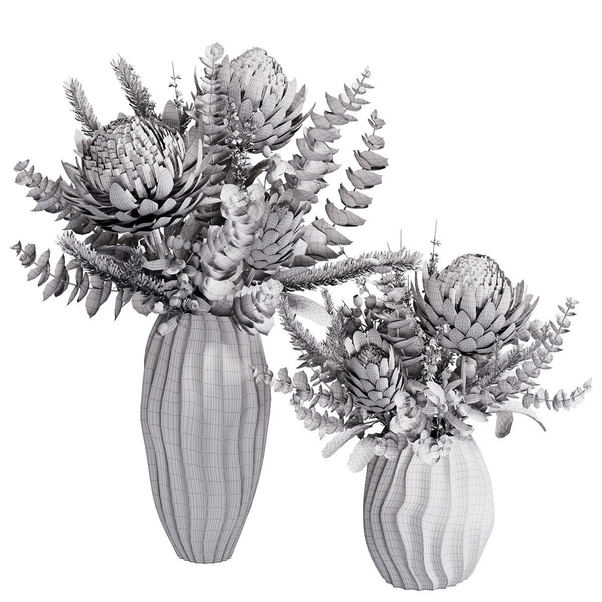 Flower In Vase 40 3D model_6