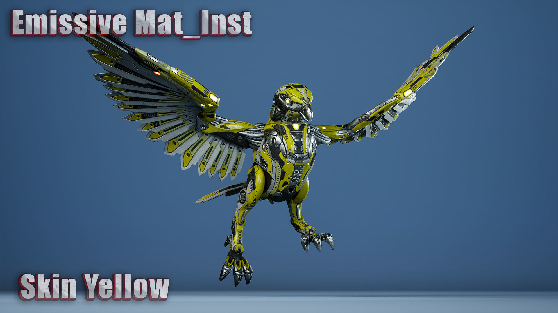 SciFi Falcon Low-poly 3D model_3