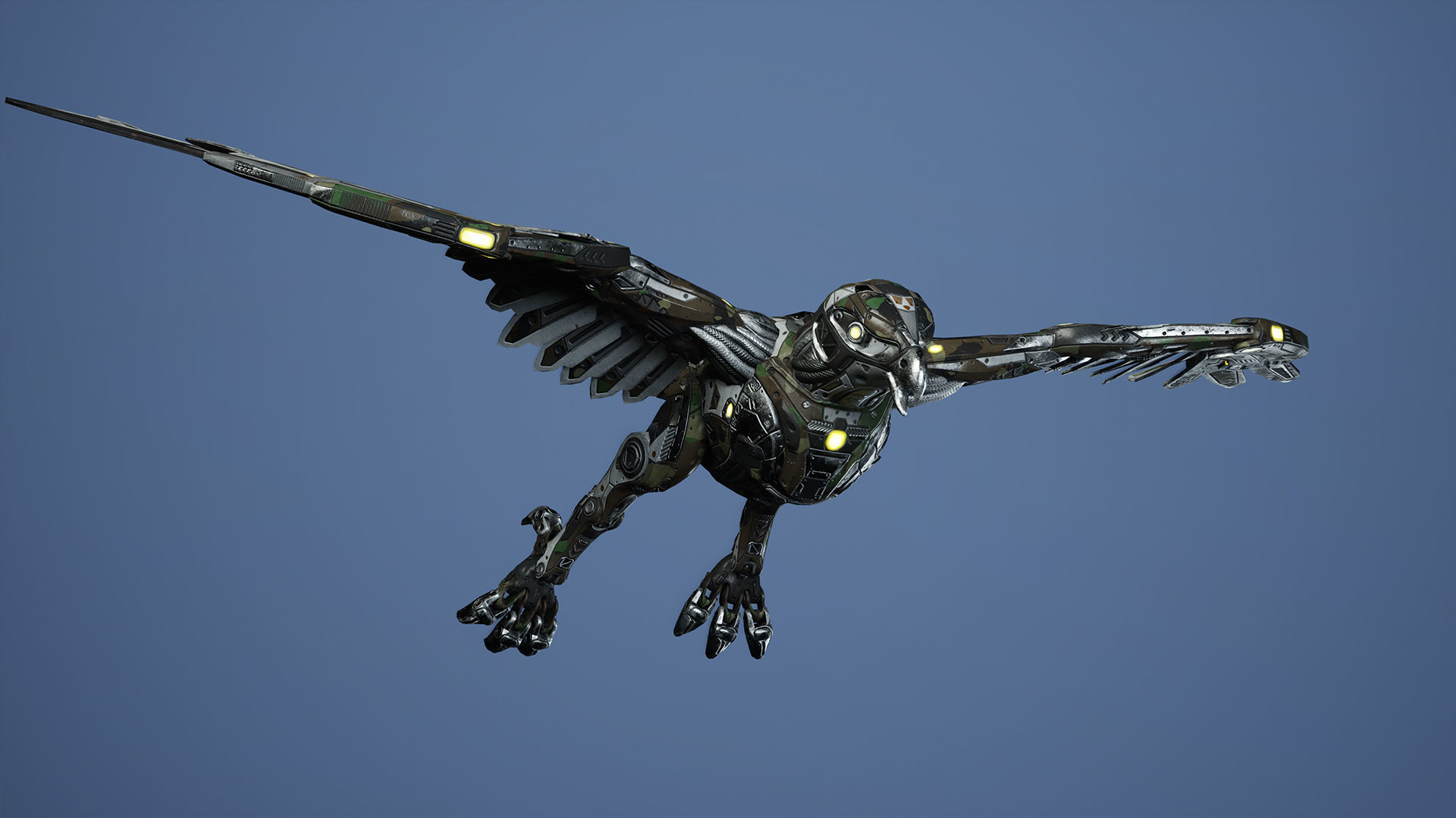 SciFi Falcon Low-poly 3D model_12