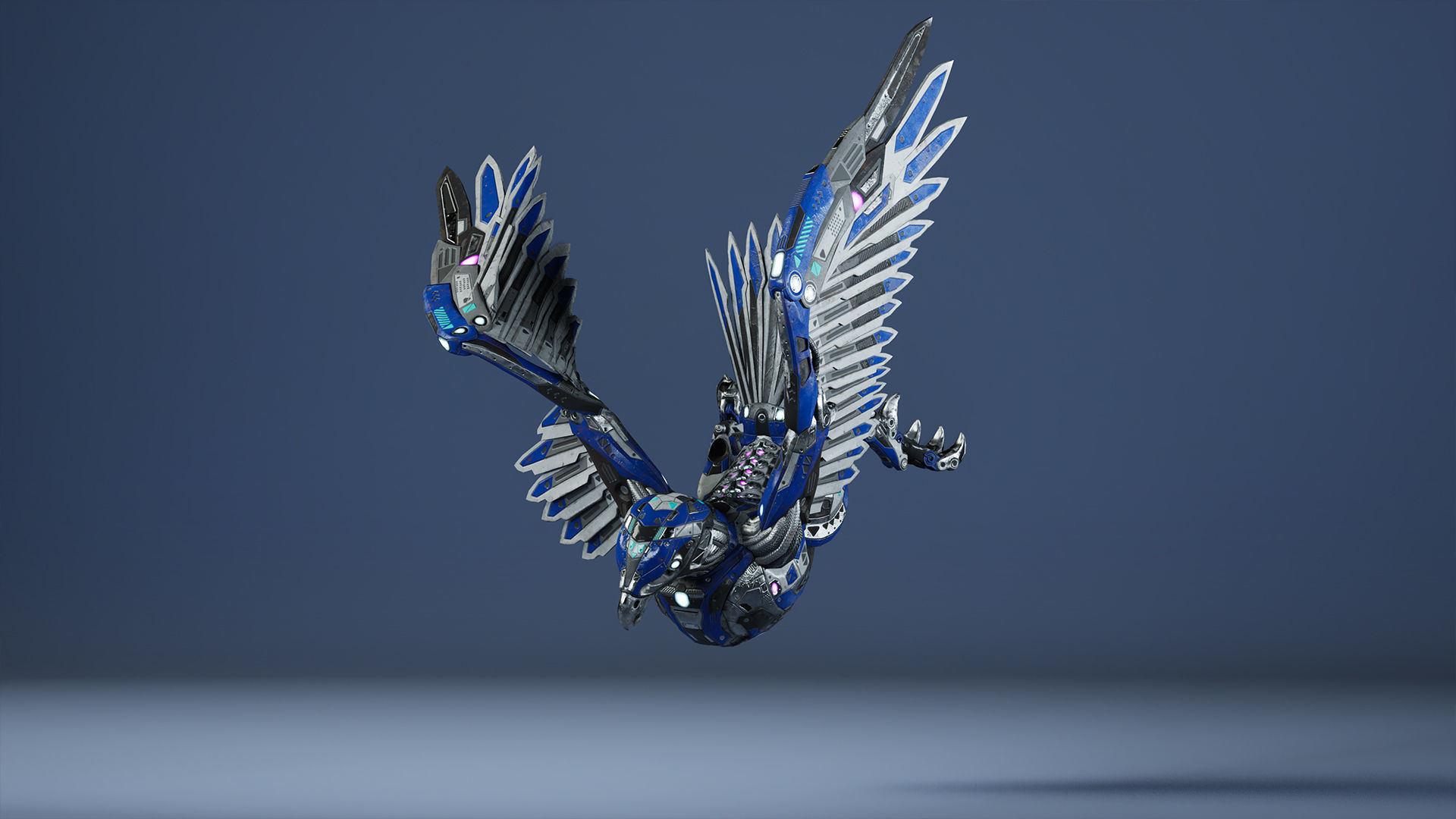 SciFi Falcon Low-poly 3D model_7