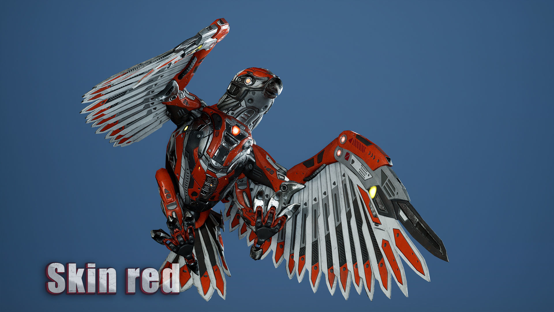 SciFi Falcon Low-poly 3D model_5