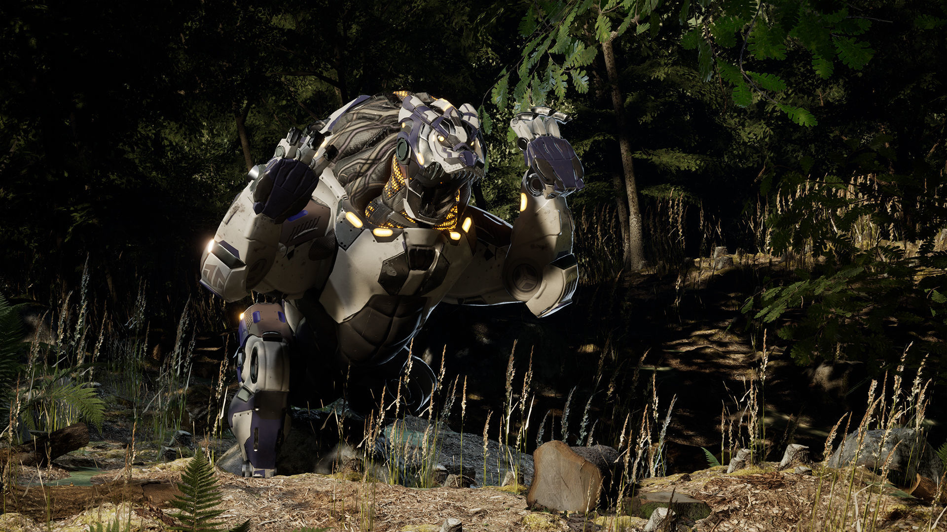 SciFi Grizzly Low-poly 3D model_11