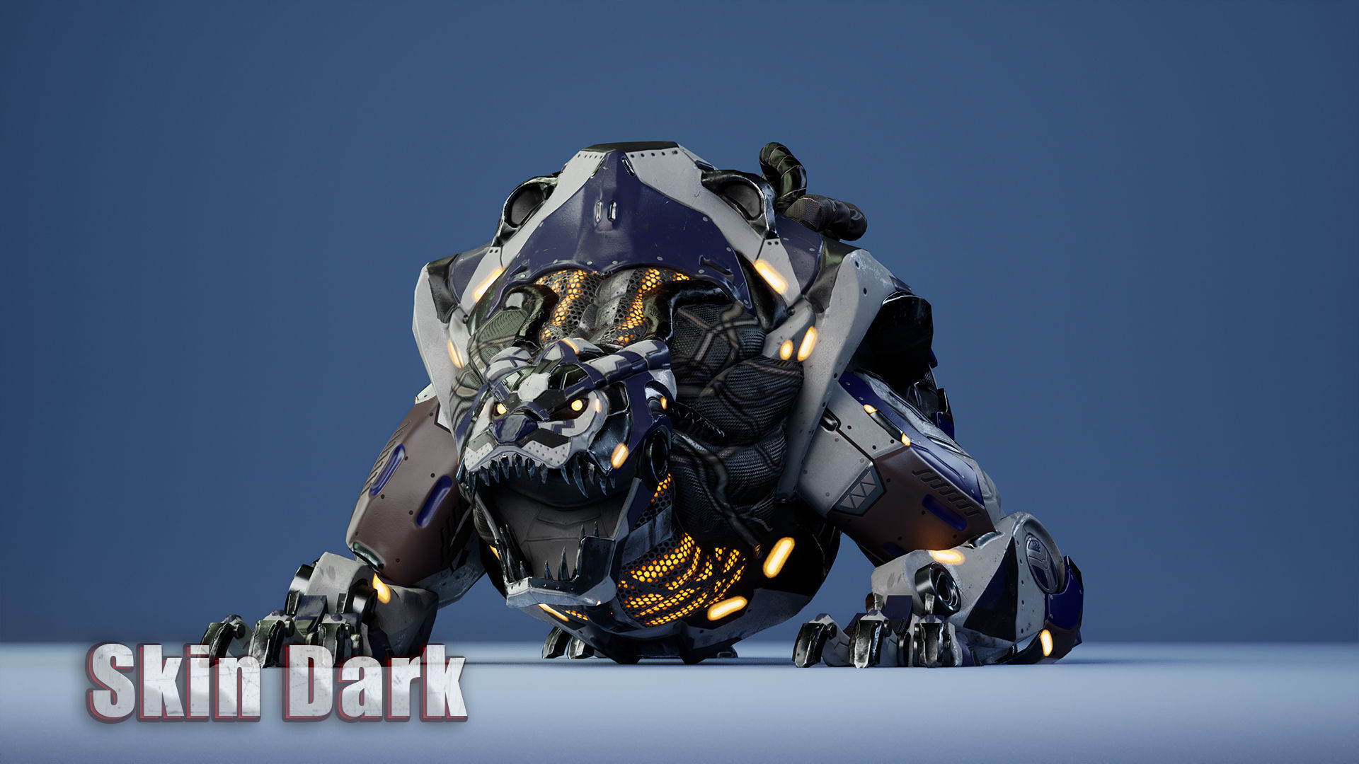 SciFi Grizzly Low-poly 3D model_5