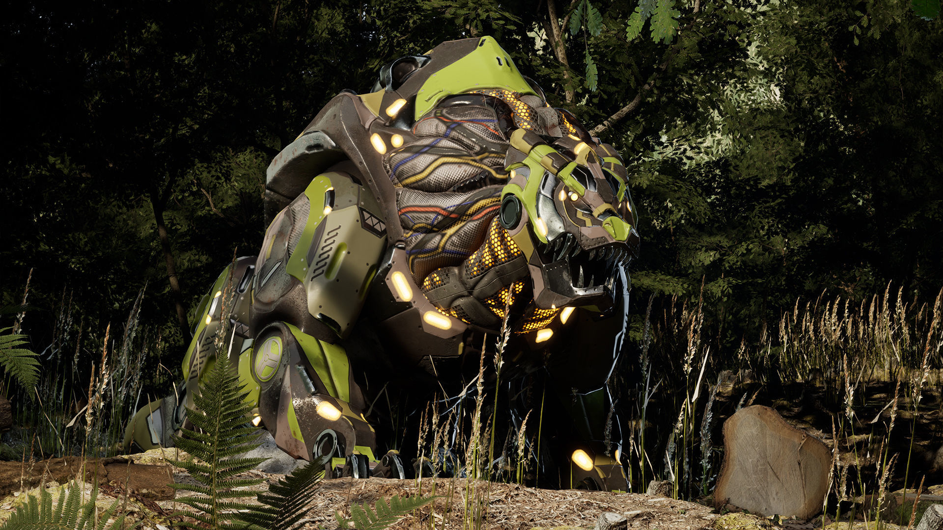 SciFi Grizzly Low-poly 3D model_9