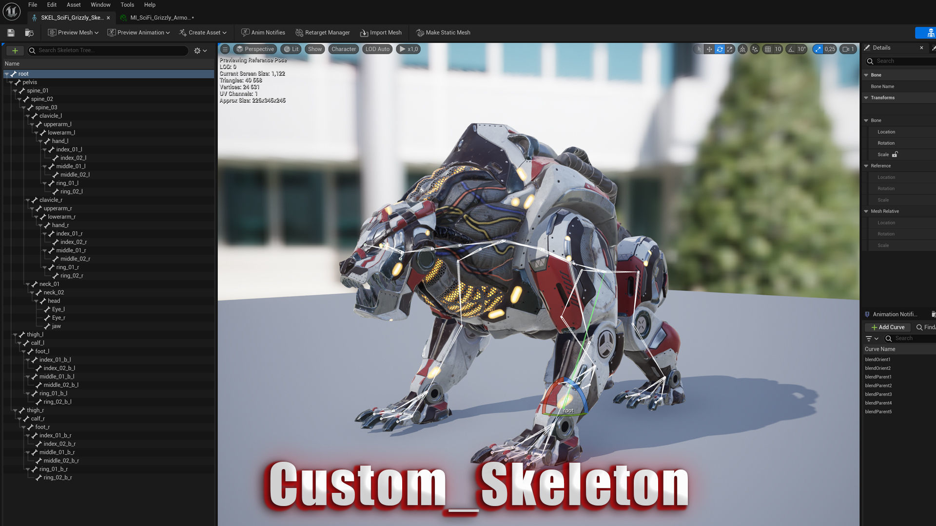 SciFi Grizzly Low-poly 3D model_17