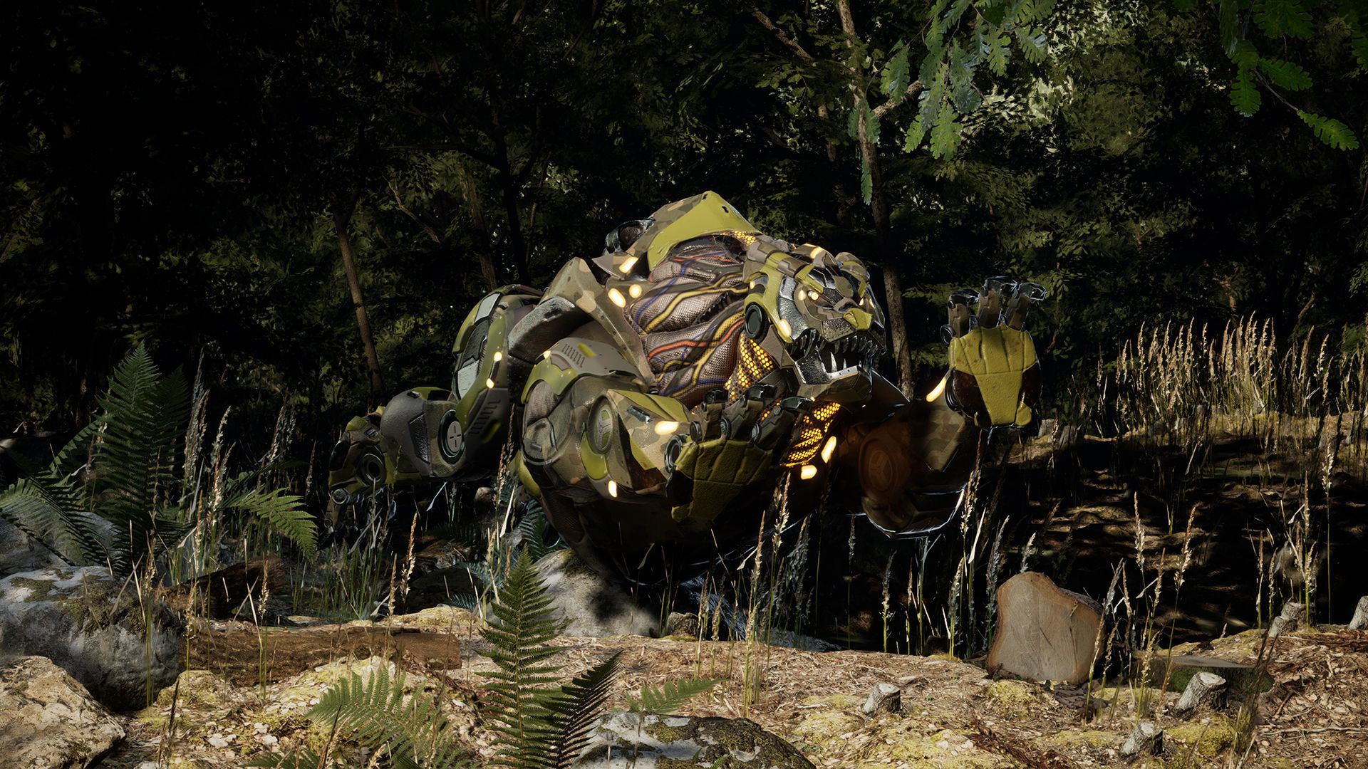 SciFi Grizzly Low-poly 3D model_10