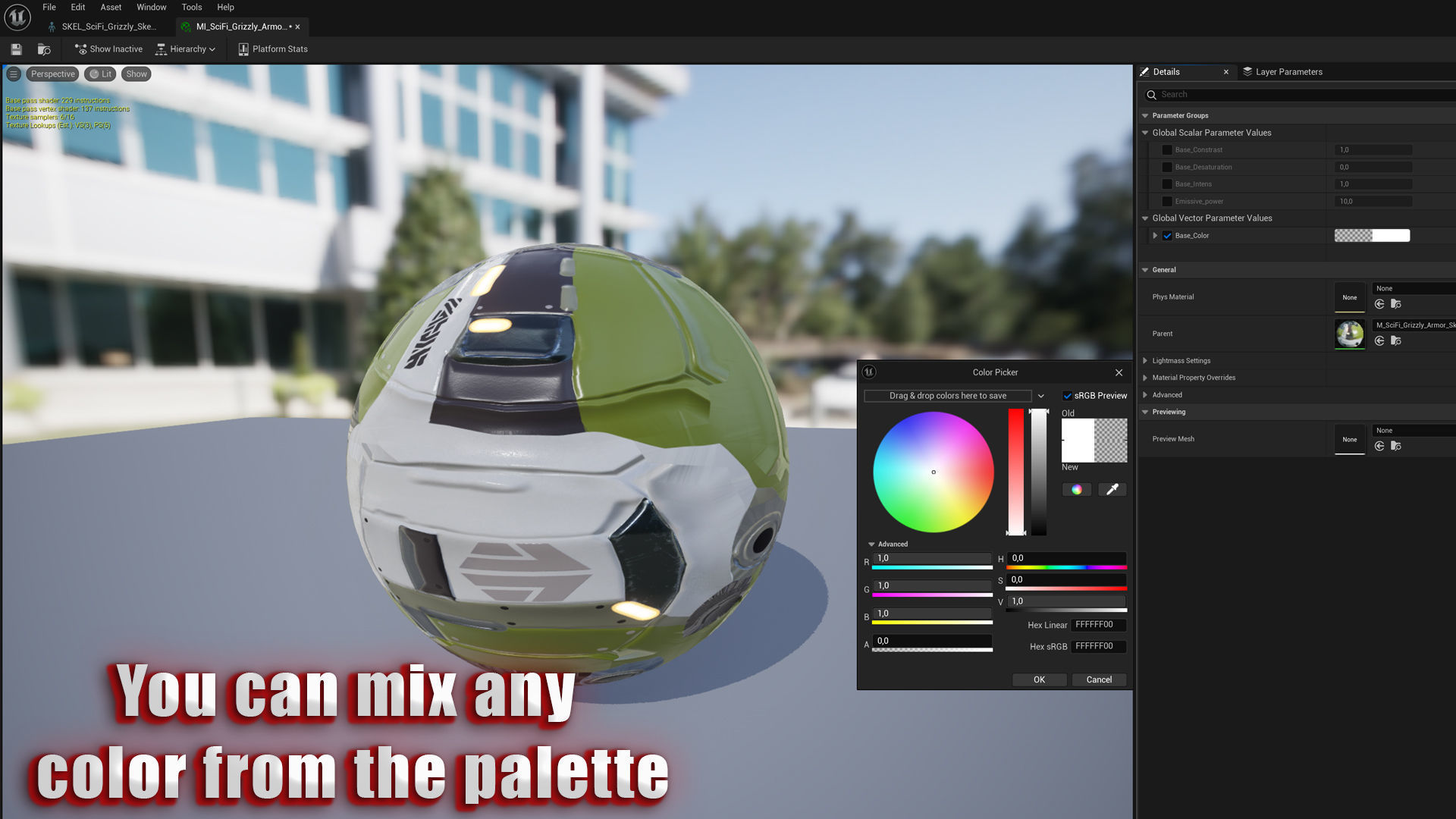 SciFi Grizzly Low-poly 3D model_16