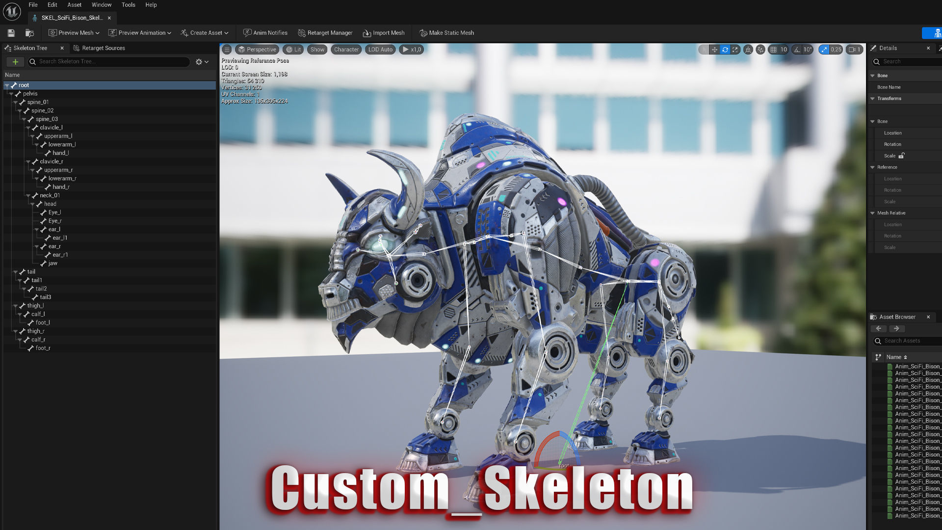 SciFi Bison Low-poly 3D model_14